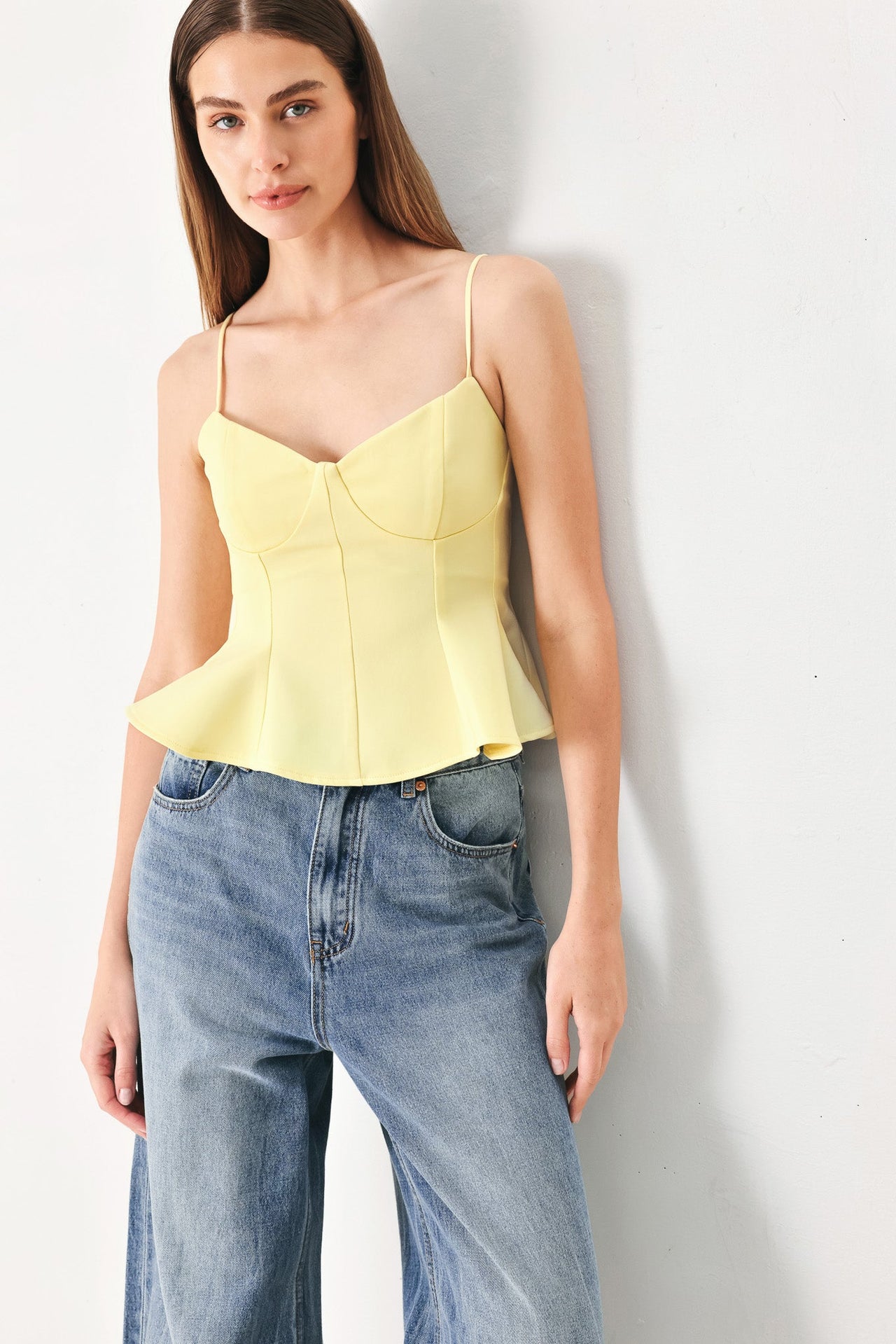 SWEET SUNSHINE WOVEN CAMI TOP