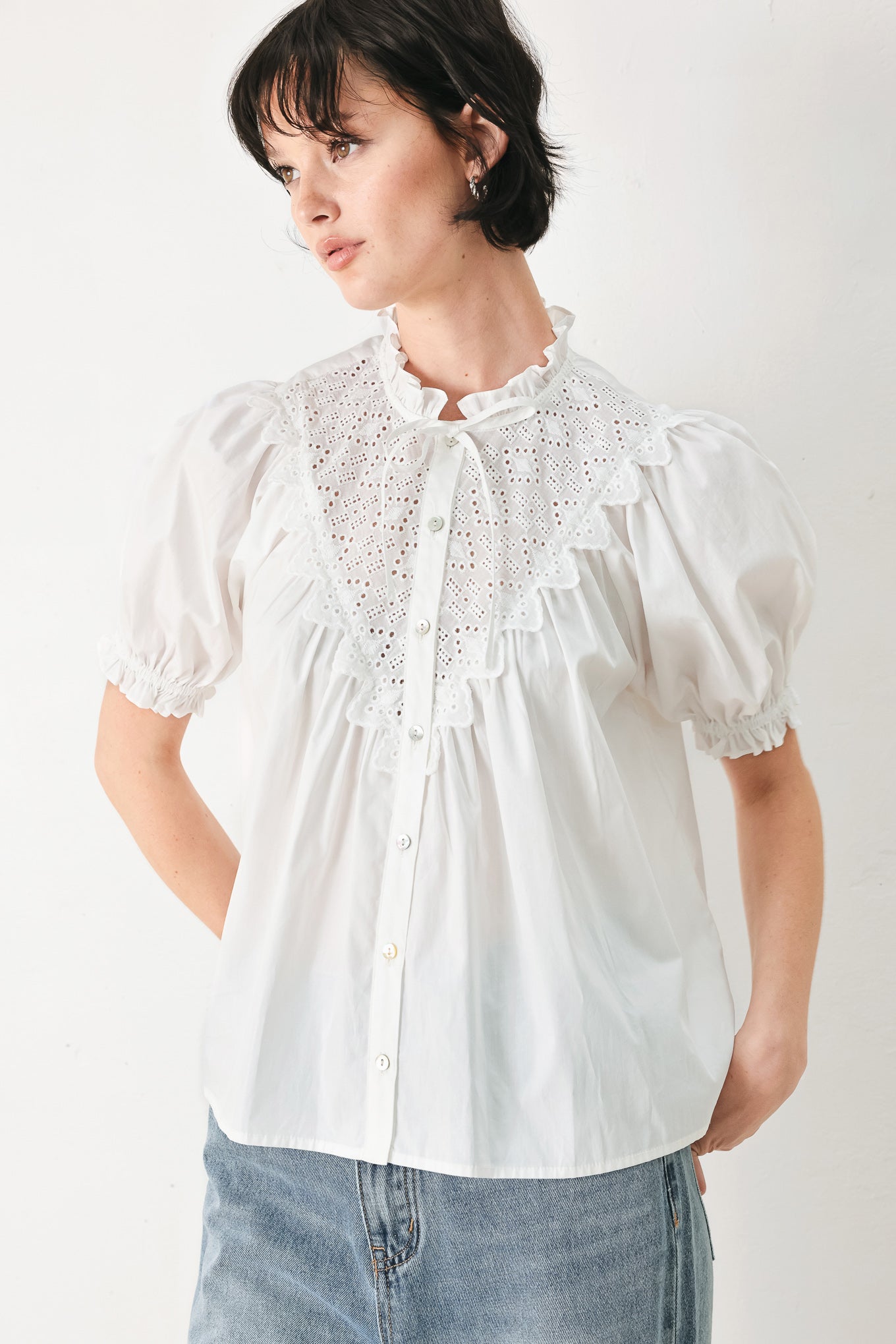 SWEET NOTE MOMENT WOVEN TOP