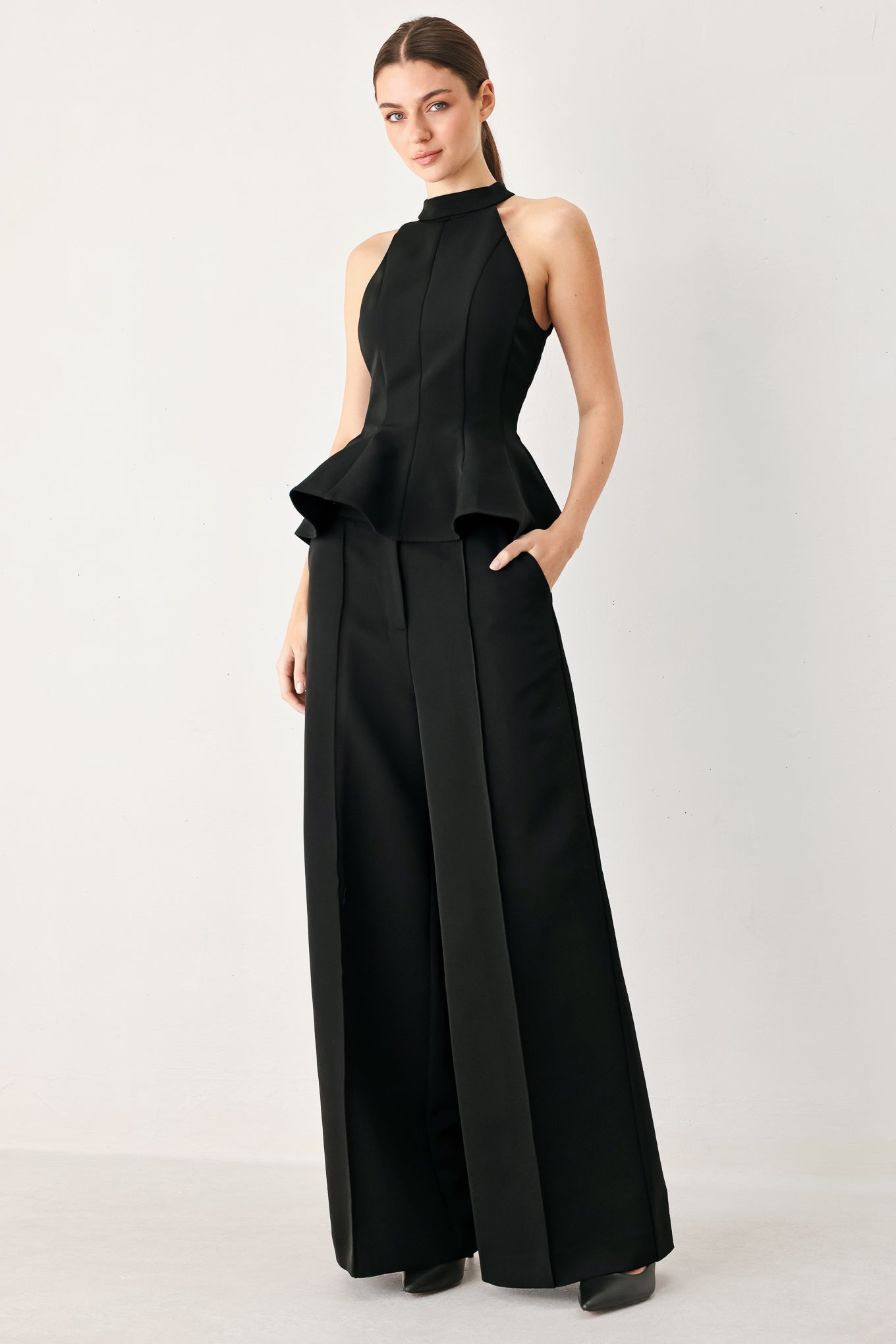 BLACK POWER WOVEN TOP