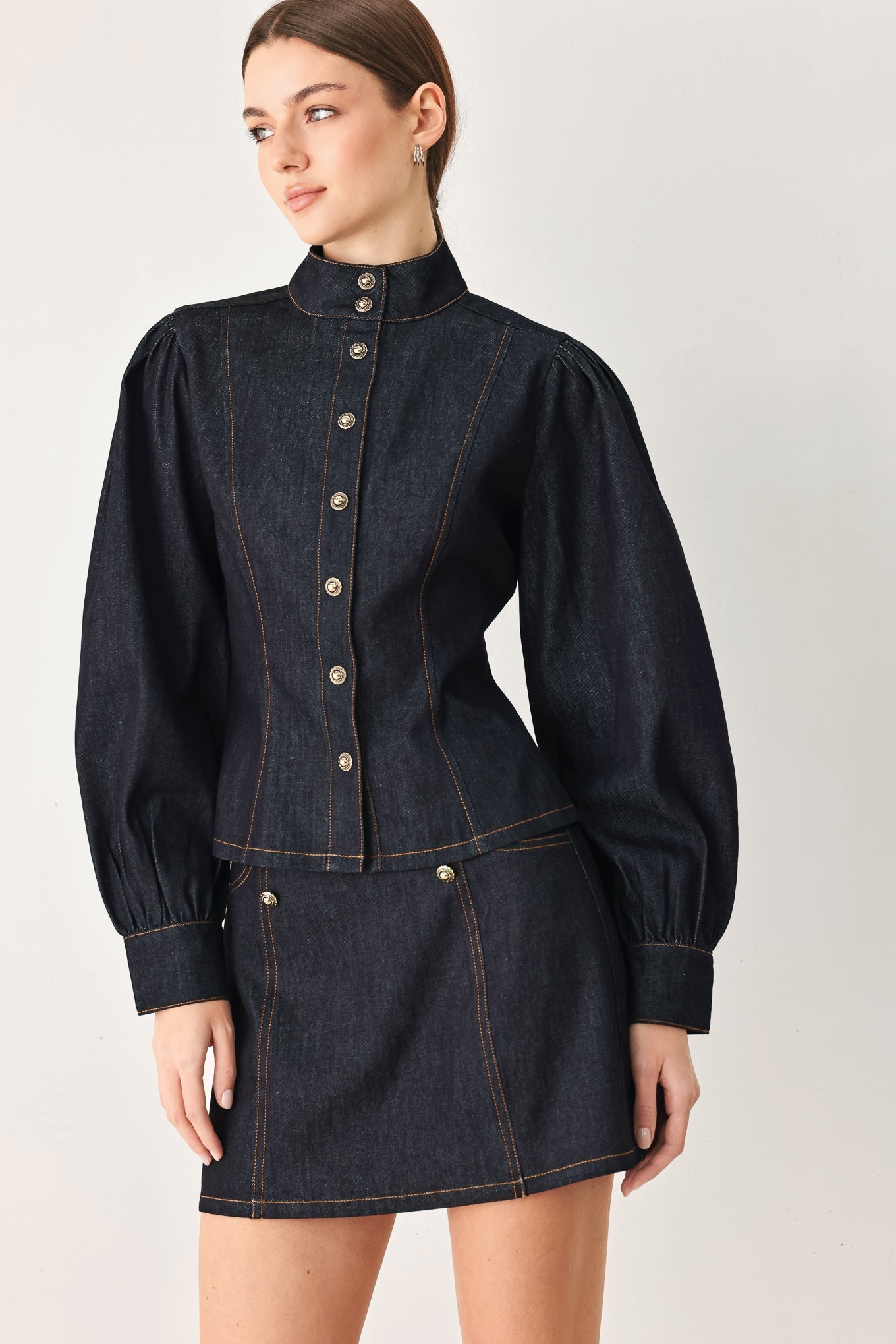 MODERN PREP DENIM TOP