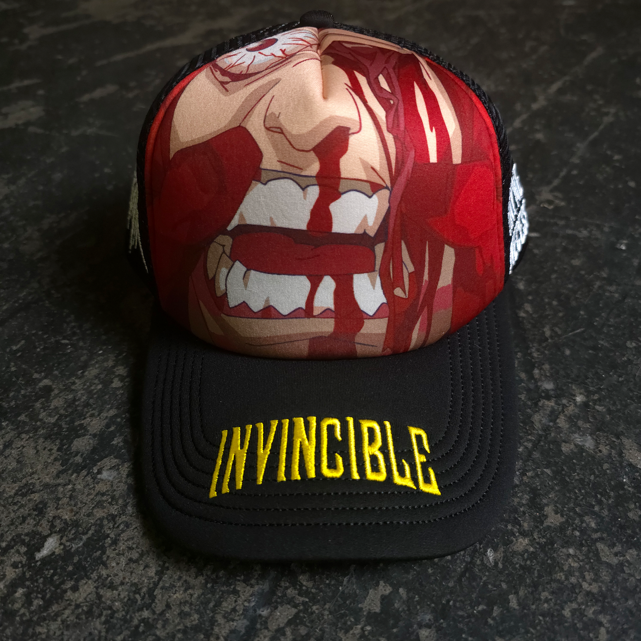 Face Smasher Trucker Hat Black