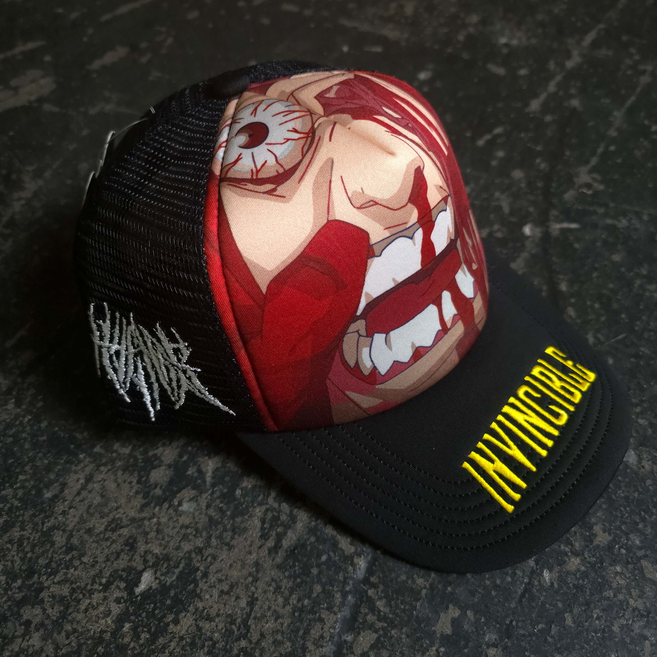 Face Smasher Trucker Hat Black