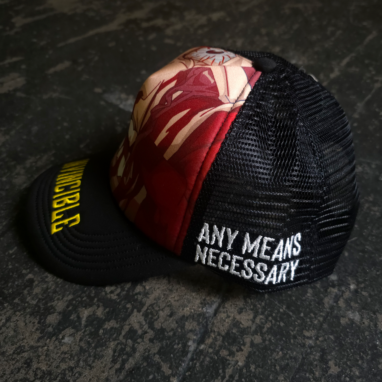 Face Smasher Trucker Hat Black