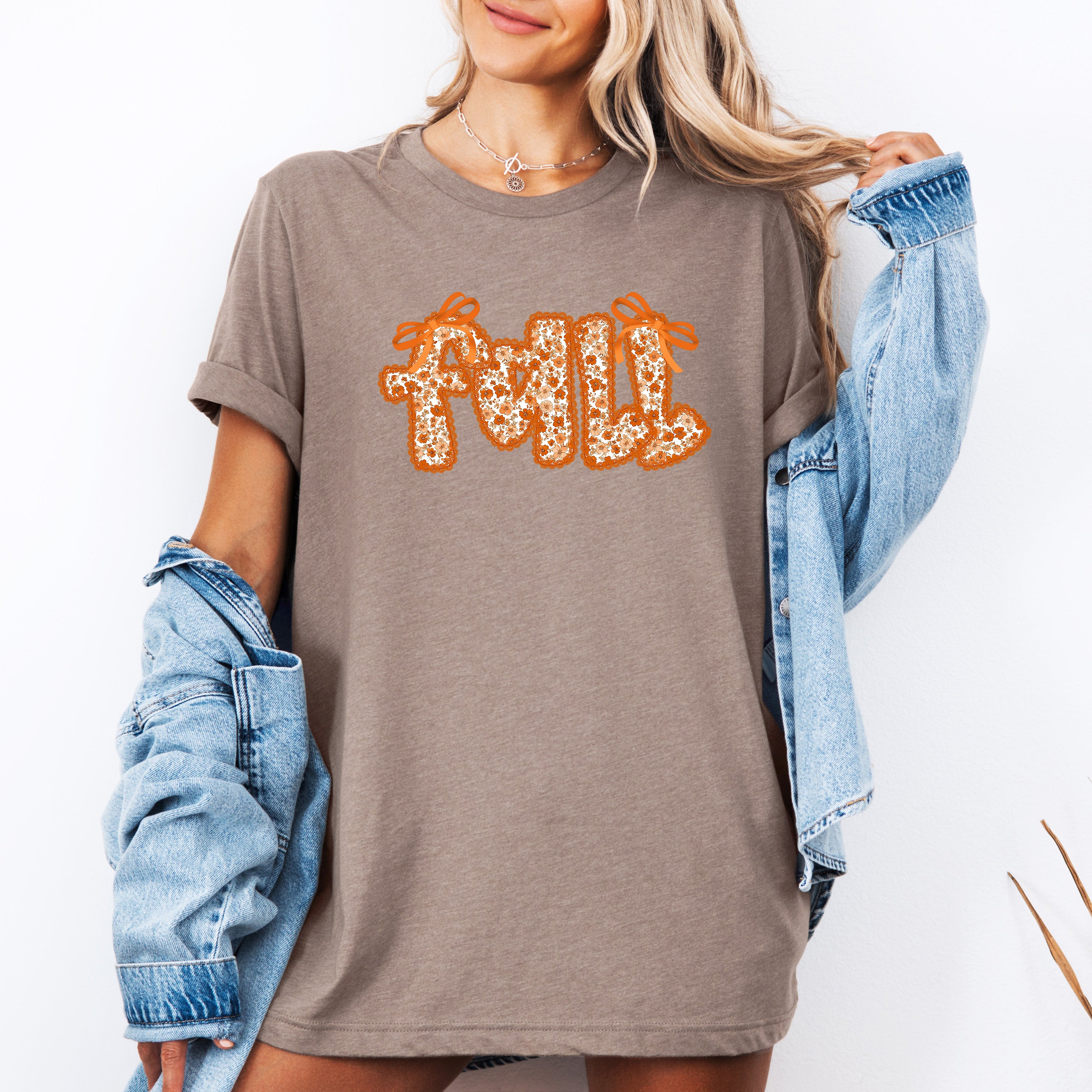 Fall Beautiful Bows Ribbons Colorful Autumn Coquette Capsule Collection Graphic Tee