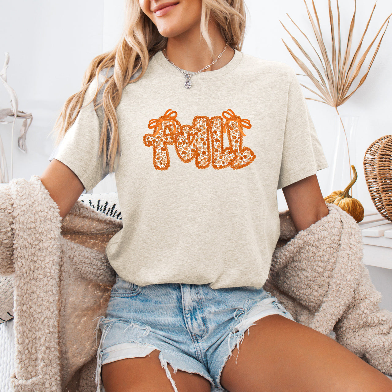 Fall Beautiful Bows Ribbons Colorful Autumn Coquette Capsule Collection Graphic Tee