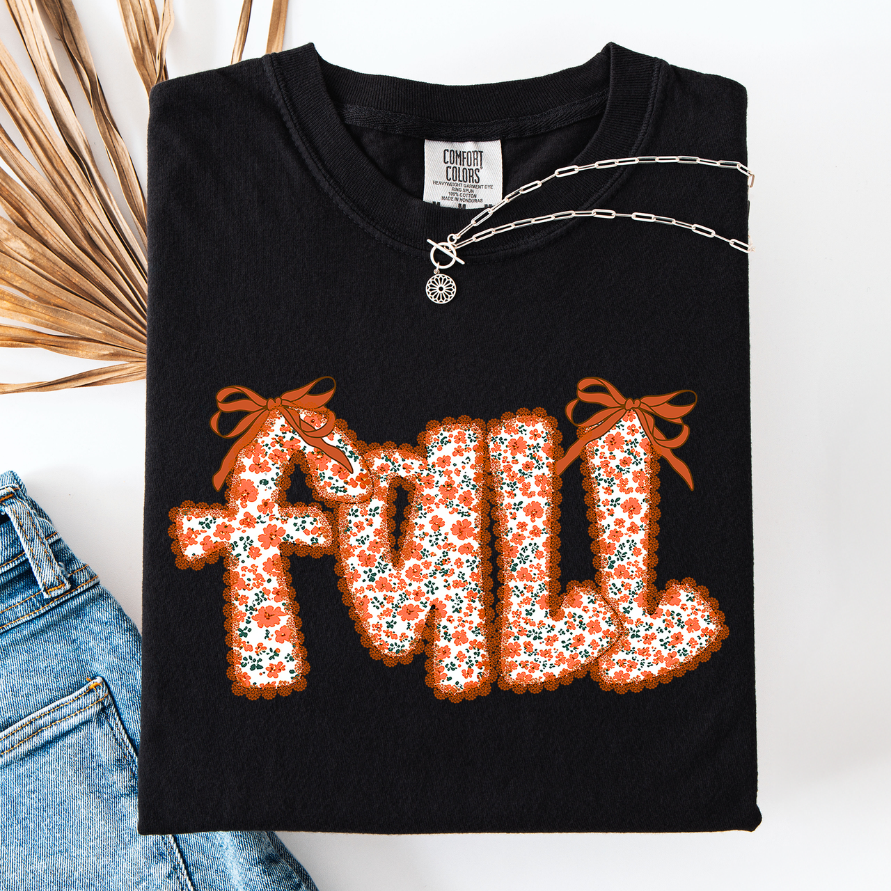 Fall Beautiful Ribbons Colorful Autumn Coquette Comfort Colors Tee