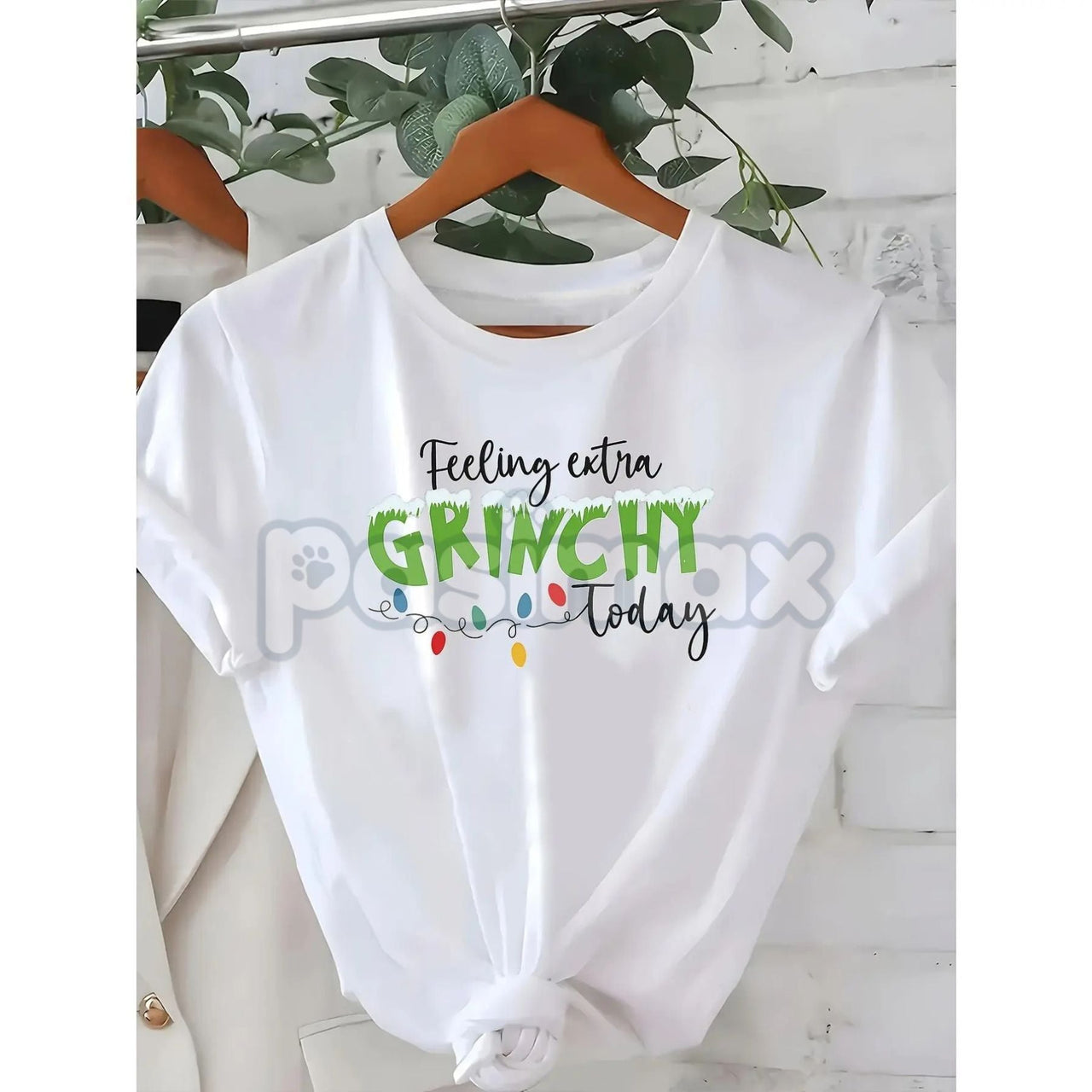 Feeling Grinchy Today T-Shirt – Funny Dr. Seuss Inspired Christmas Graphic Tee, Holiday Humor Shirt for Men & Women
