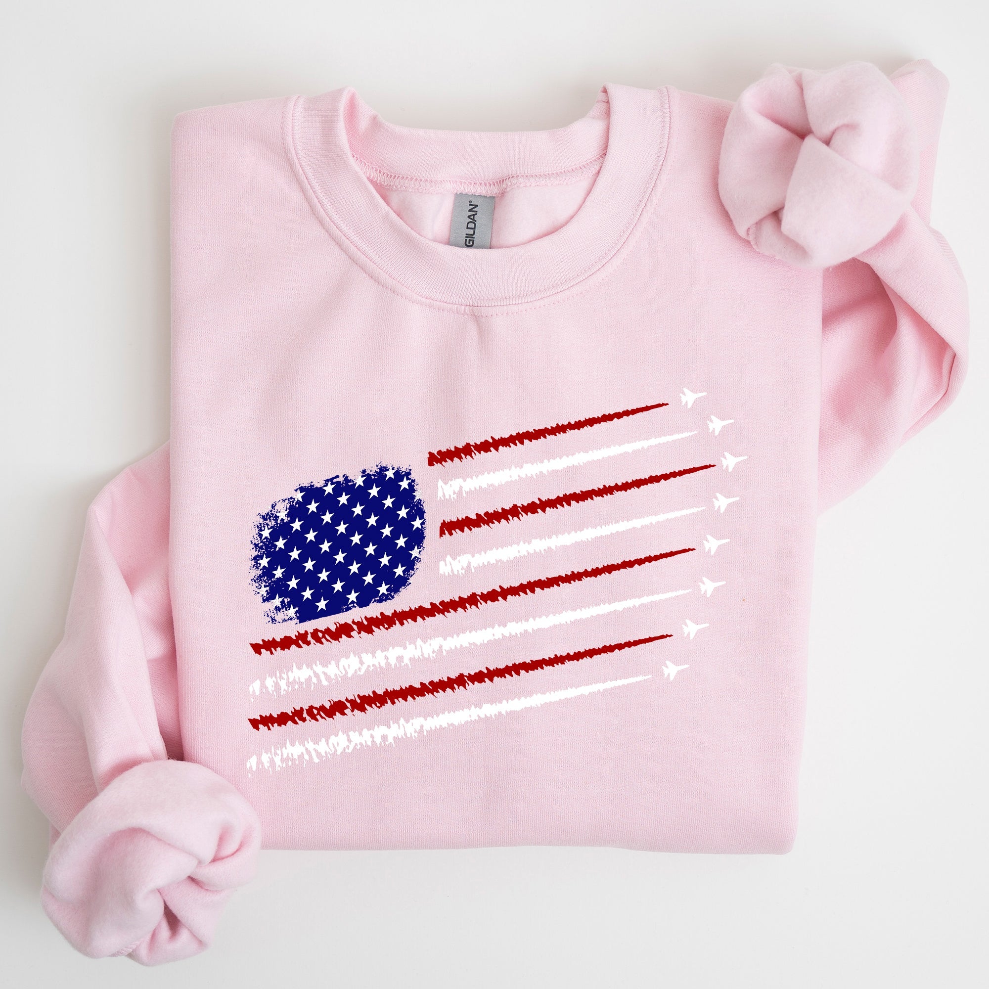 Fighter Jets Navy Air Force American Flag Graphic Premium Cozy Warm Fleece Patriotic Military Pride Edition Sweatshirt
