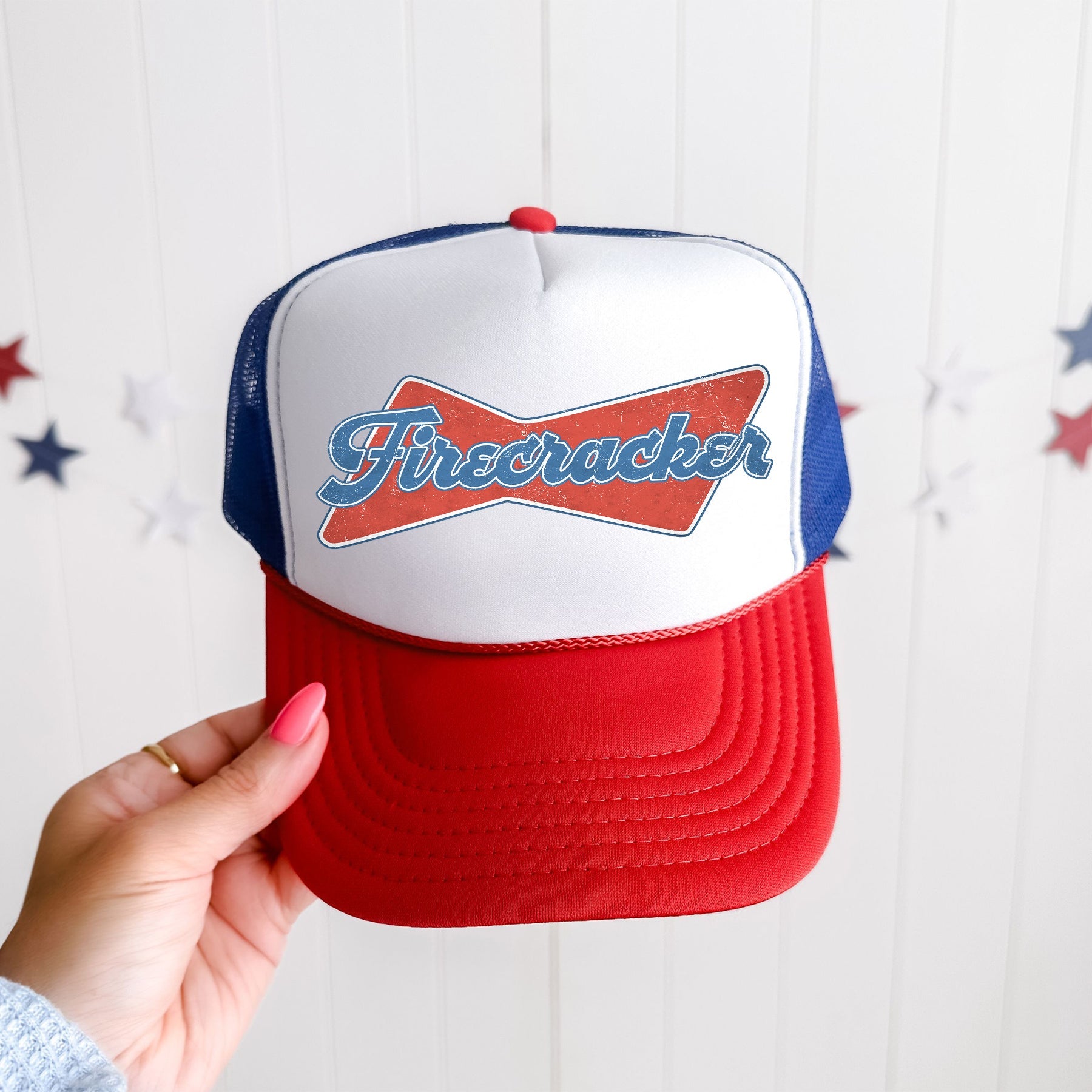 Firecracker Patriotic Fourth Of July Fireworks Theme Celebration Edition Snapback Trucker Hat