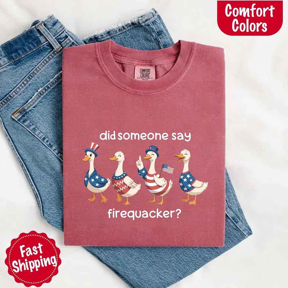 Firequacker USA Goose on the Loose Comfort Colors Tee