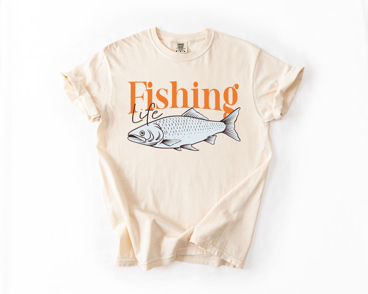 Fishing Life Boat Lake Sea Camping Outdoor Nature Travel Adventure Comfort Colors Tee