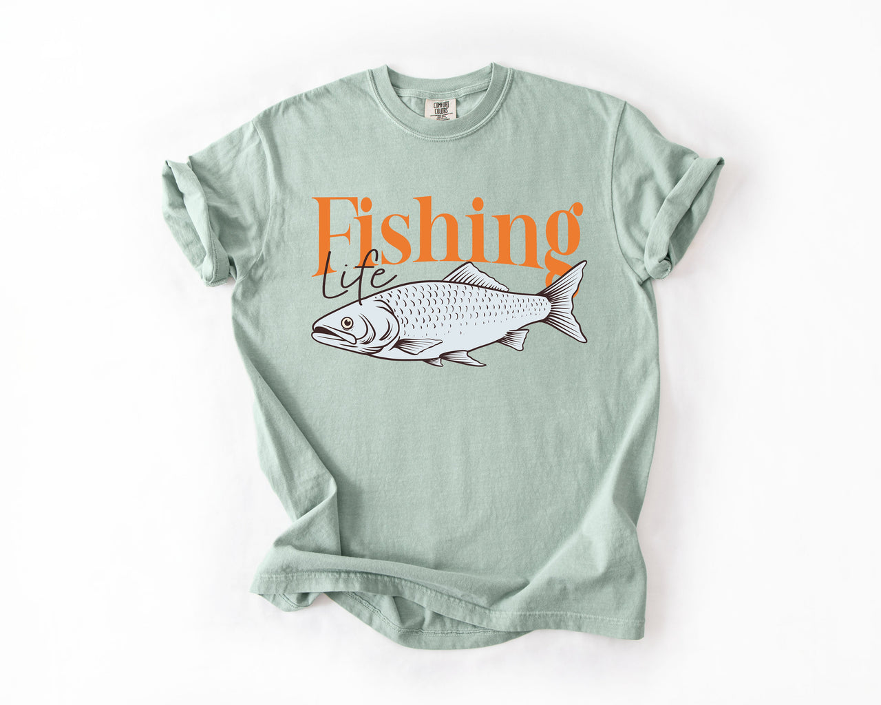 Fishing Life Boat Lake Sea Camping Outdoor Nature Travel Adventure Comfort Colors Tee