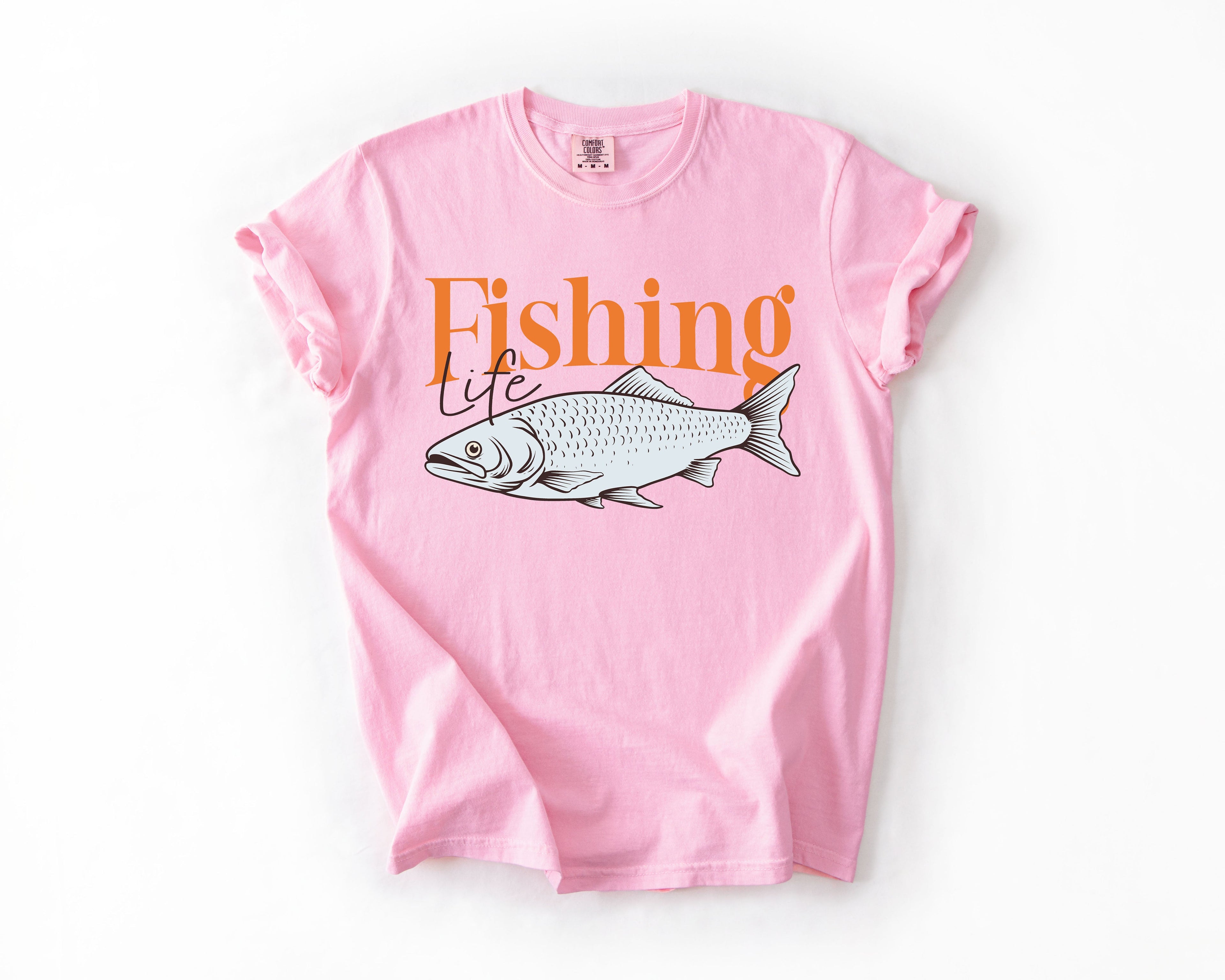 Fishing Life Boat Lake Sea Camping Outdoor Nature Travel Adventure Comfort Colors Tee