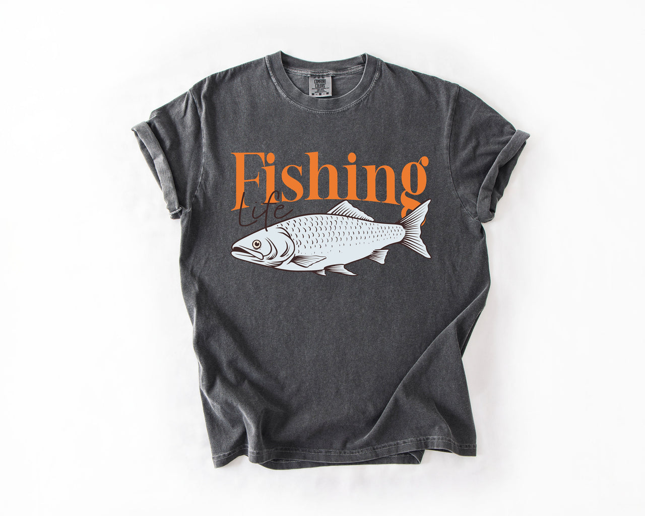 Fishing Life Boat Lake Sea Camping Outdoor Nature Travel Adventure Comfort Colors Tee