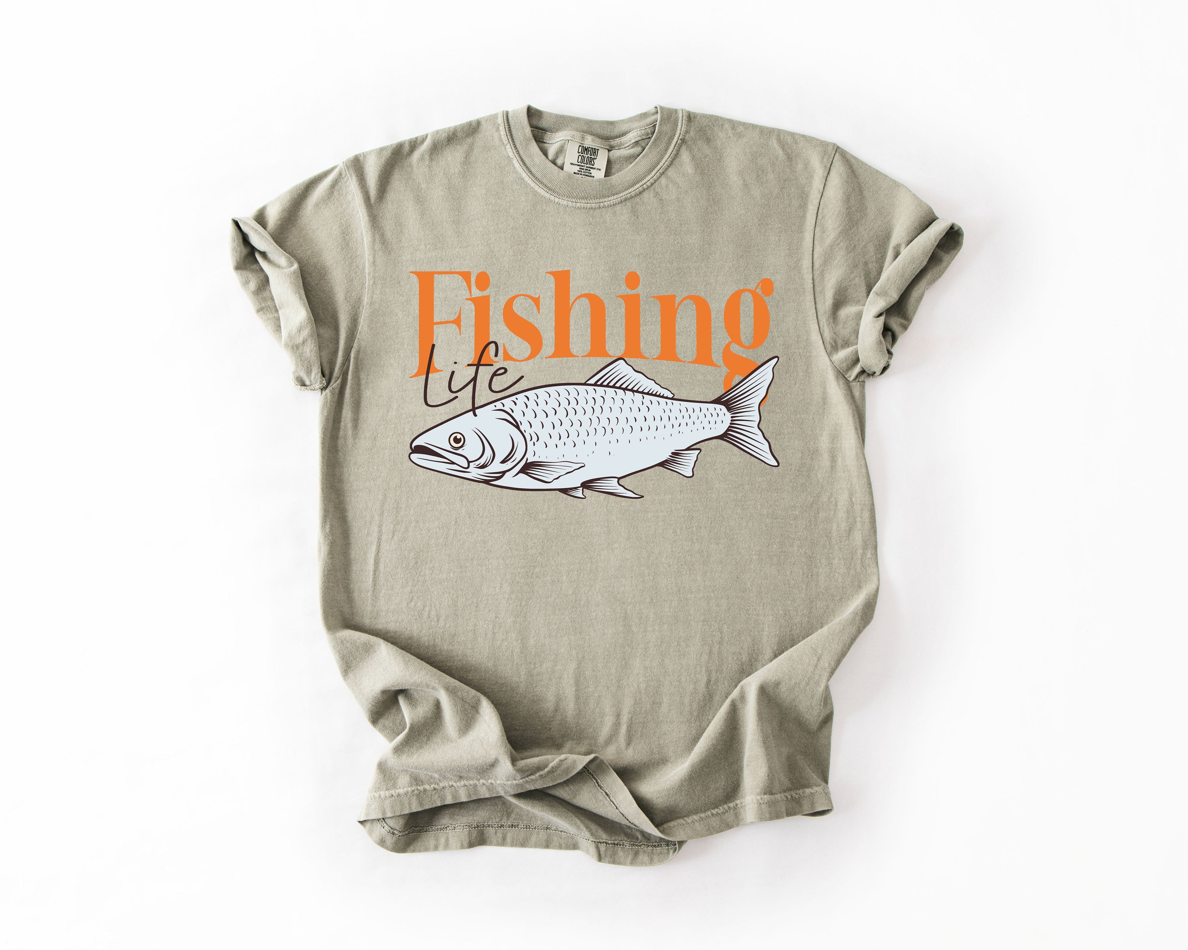 Fishing Life Boat Lake Sea Camping Outdoor Nature Travel Adventure Comfort Colors Tee