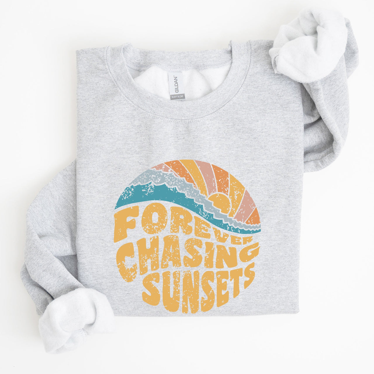 Forever Chasing Sunsets Beach Retro Sweatshirt