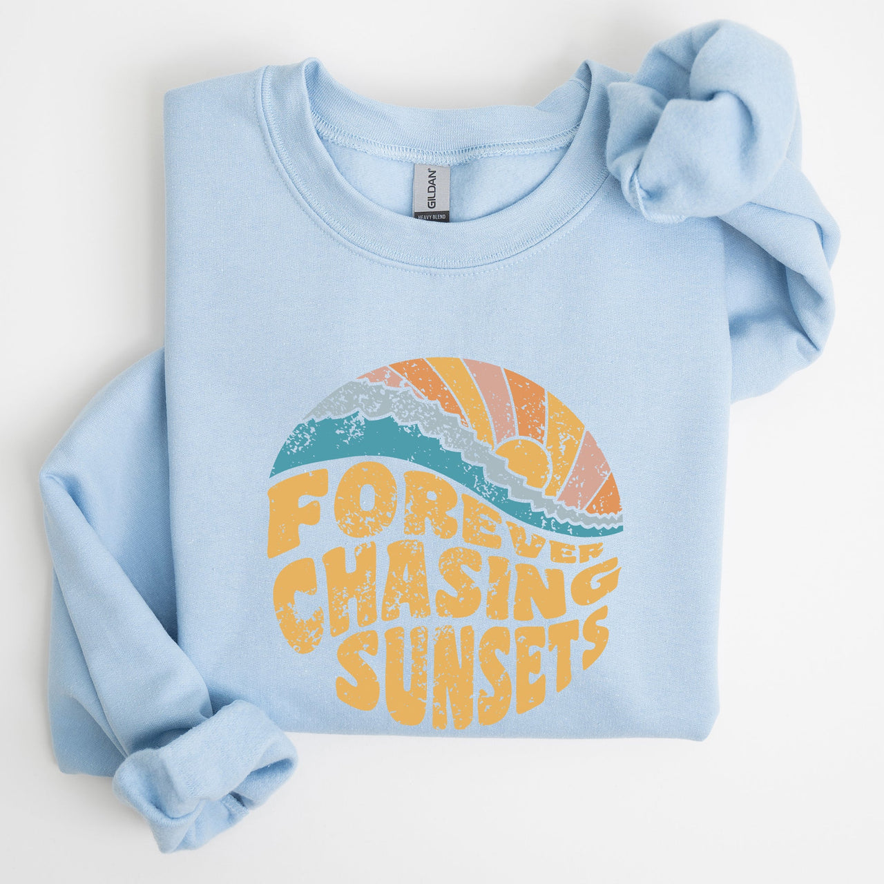 Forever Chasing Sunsets Beach Retro Sweatshirt