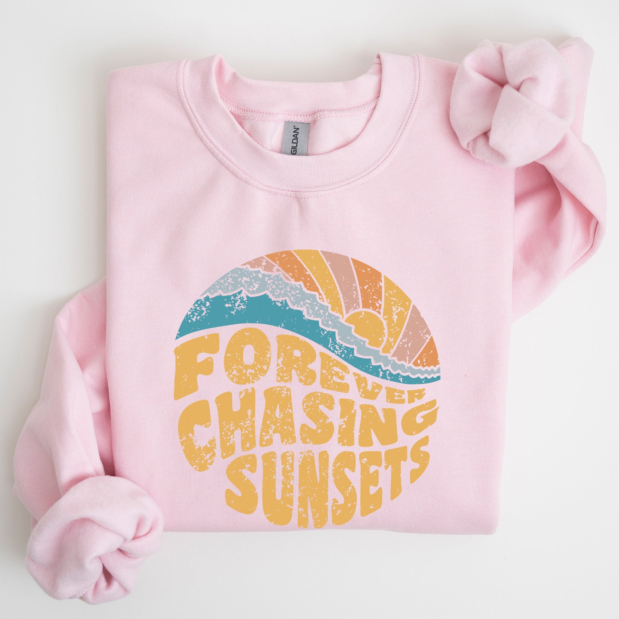 Forever Chasing Sunsets Beach Retro Sweatshirt