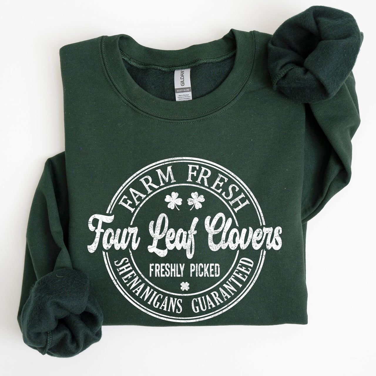 Four Leaf Clovers Farm St. Patrick's Day Irish Luck Celebration For Home Farm Lovers Sweatshirt