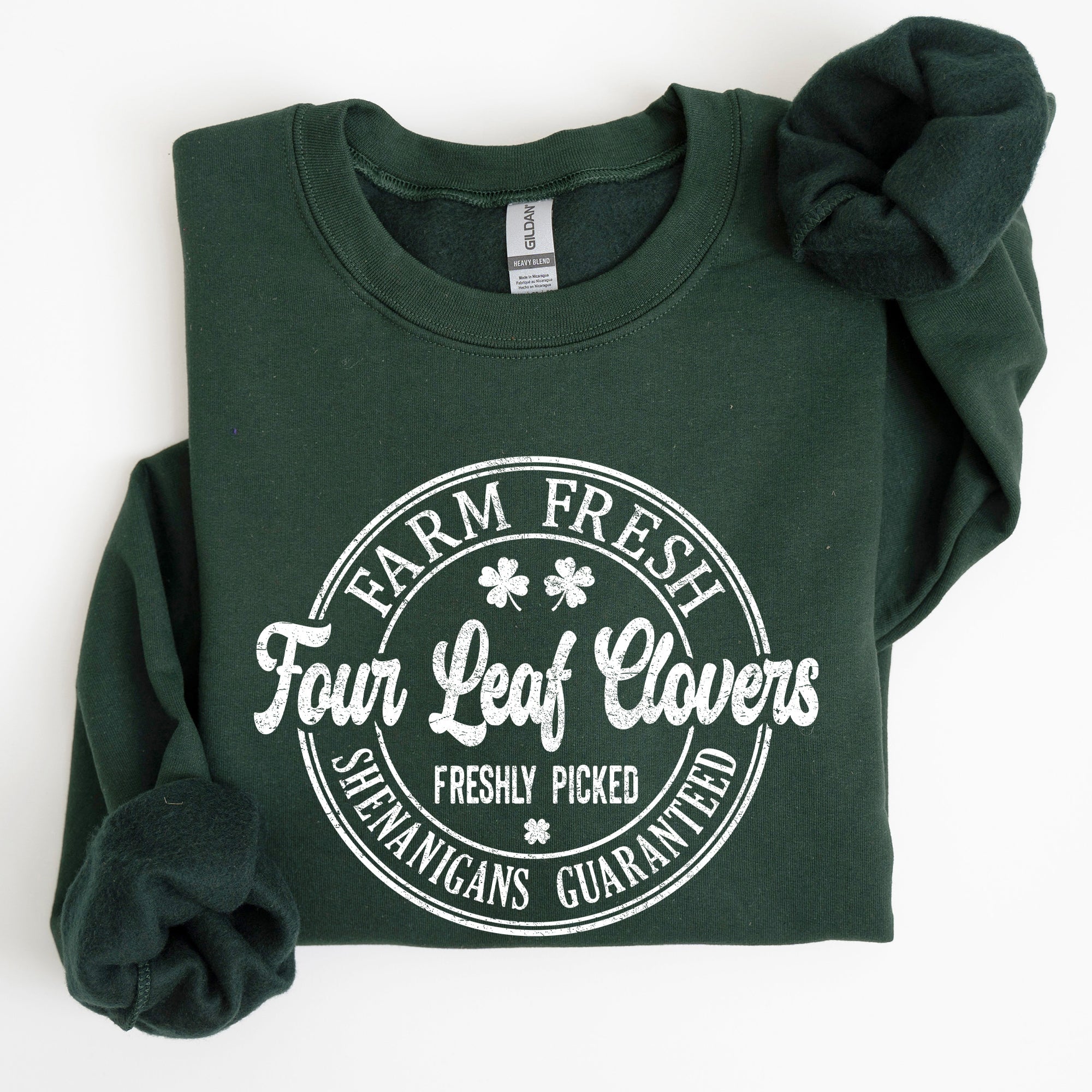 Four Leaf Clovers Farm St. Patrick's Day Irish Luck Celebration For Home Farm Lovers Sweatshirt