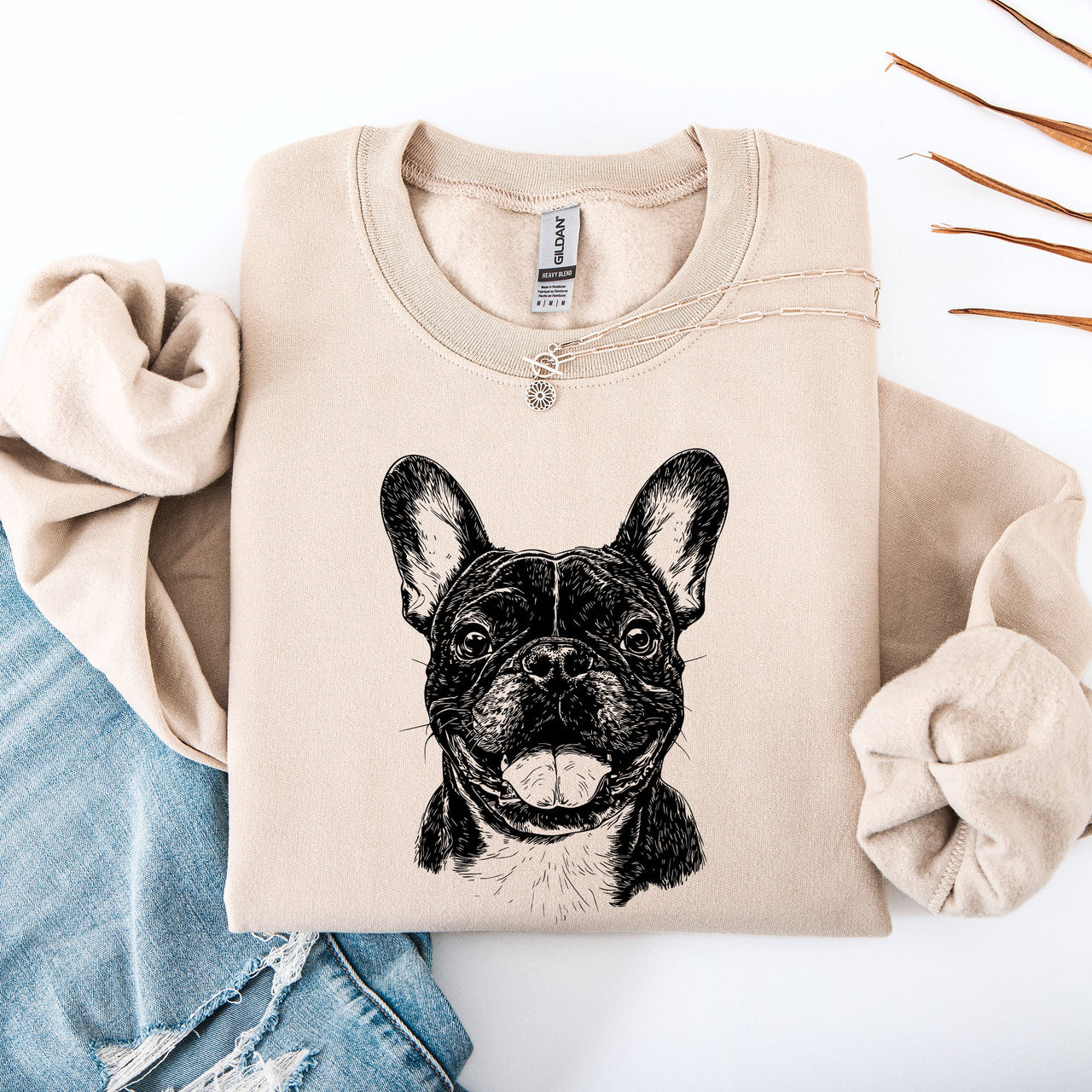 French Bulldog Dog Lover Graphic Print Sweatshirt For Pet Parents And Bulldog Enthusiasts