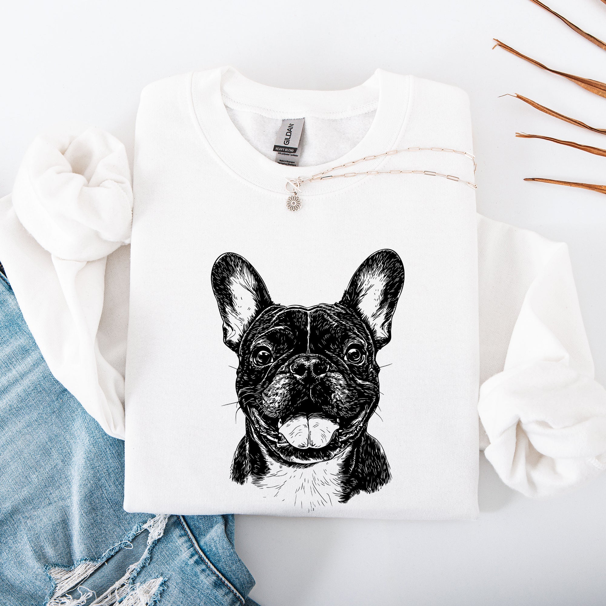 French Bulldog Dog Lover Graphic Print Sweatshirt For Pet Parents And Bulldog Enthusiasts