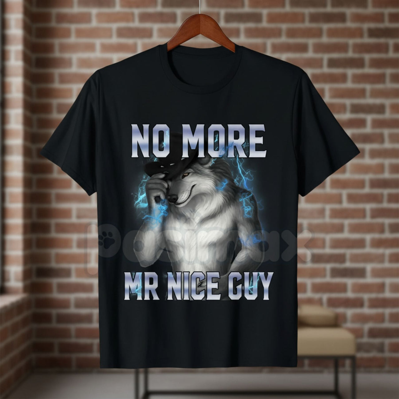 Funny Alpha Wolf Meme T-Shirt - Ironic Alpha Male Humor Tee, Self-Aware Sarcastic Apparel, Funny Wolf Graphic Gift
