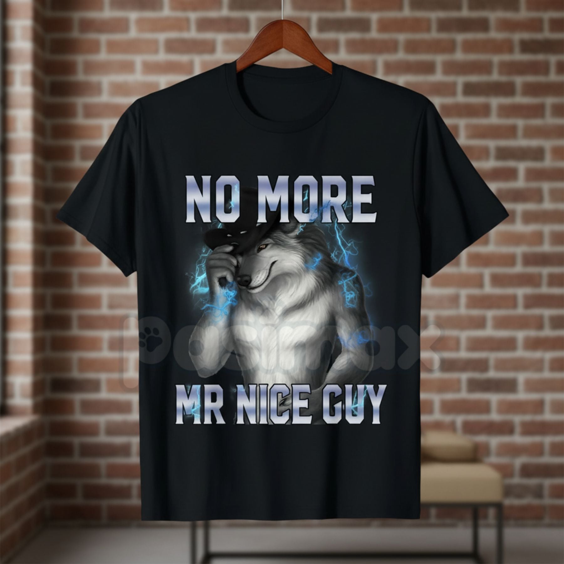 Funny Alpha Wolf Meme T-Shirt - Ironic Alpha Male Humor Tee, Self-Aware Sarcastic Apparel, Funny Wolf Graphic Gift