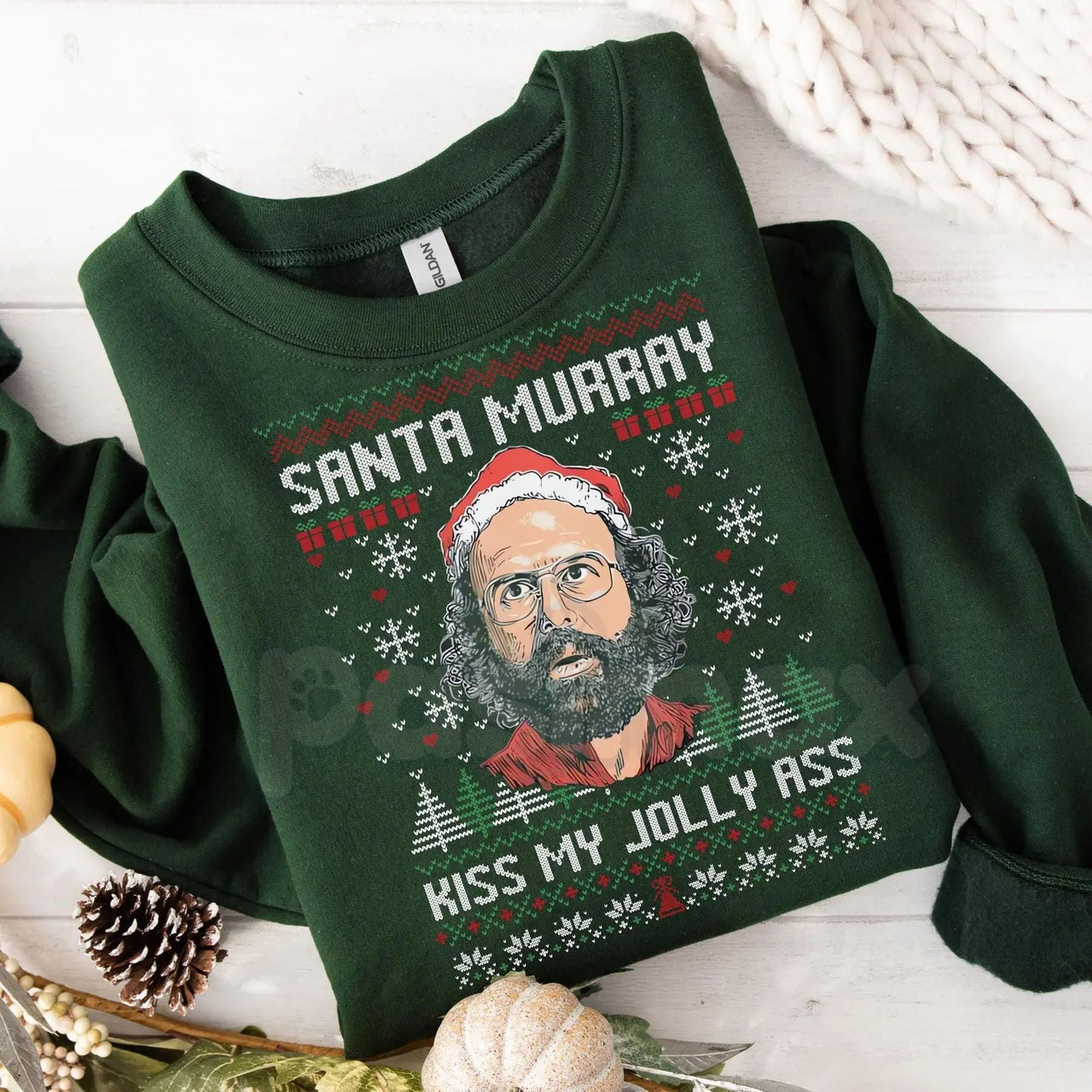 Funny Murray Hawkins Ugly Xmas Sweatshirt | Murray Bauman Fan Jumper | Sarcastic Investigator Holiday Crewneck | Stranger Christmas Gift