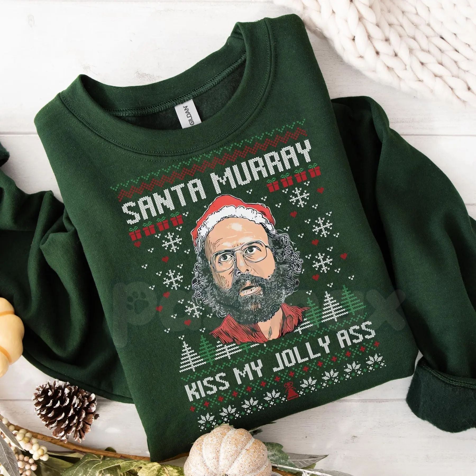 Funny Murray Hawkins Ugly Xmas Sweatshirt | Murray Bauman Fan Jumper | Sarcastic Investigator Holiday Crewneck | Stranger Christmas Gift