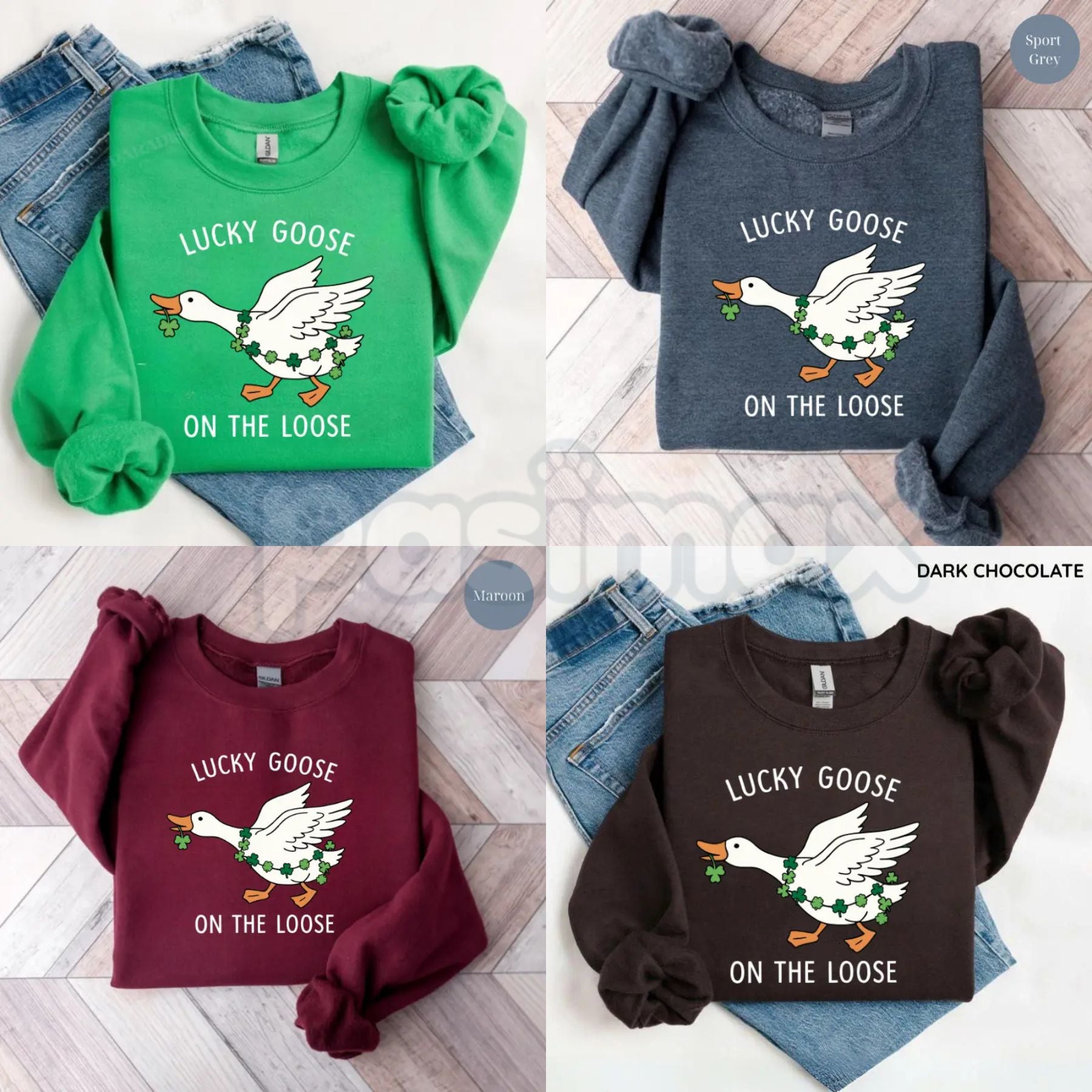Funny St. Patrick's Day Goose Sweatshirt – Lucky Goose 