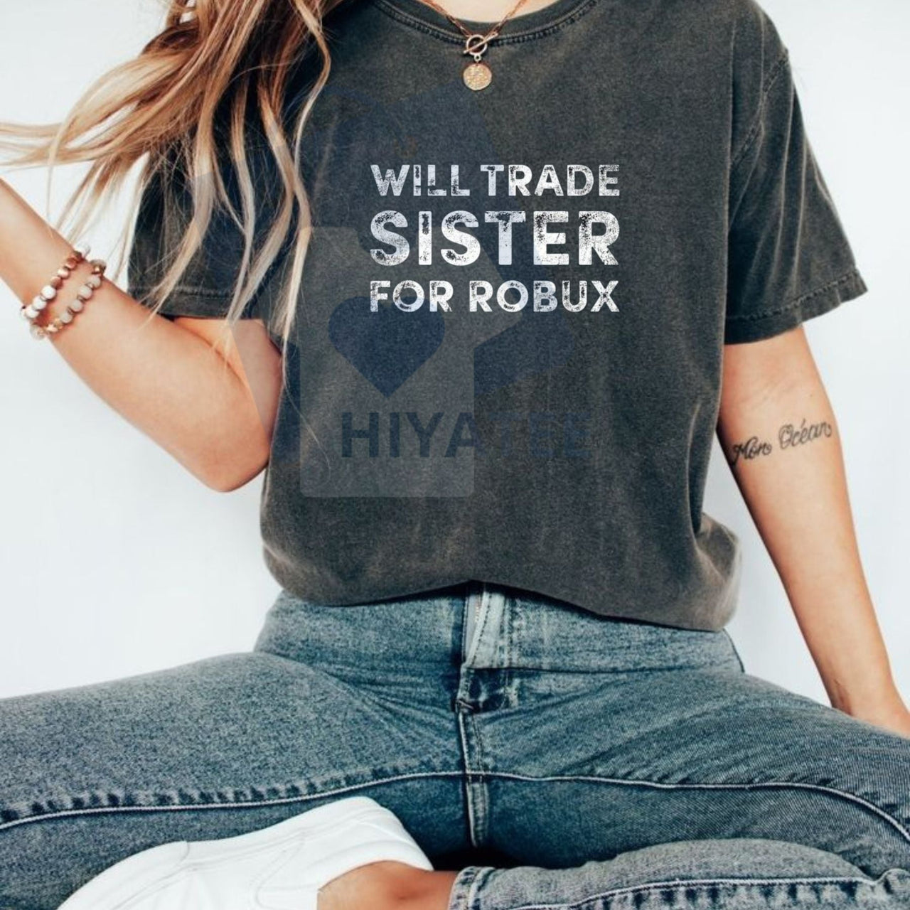 Funny 'Will Trade Sister For Robux' Video Game Tee – Cotton Boys Short Sleeve Gift