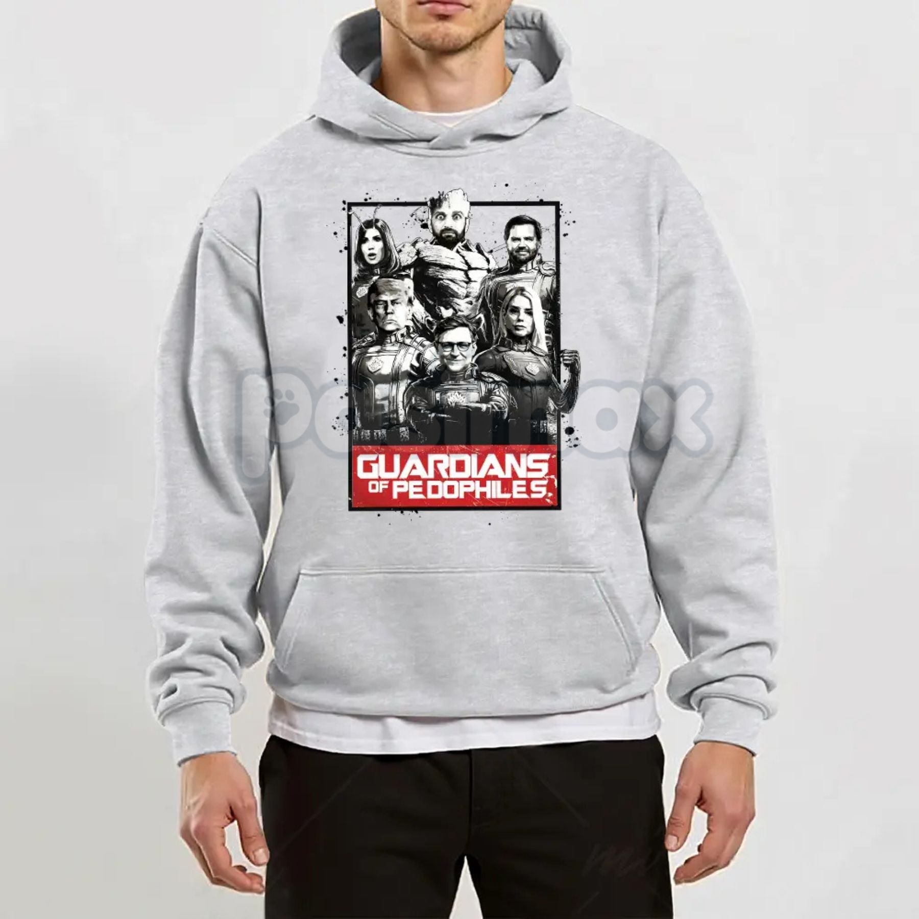 GOP Guardians of Pedos Statement Hoodie – Edgy Political Satire Pullover, Unisex Social Commentary Apparel