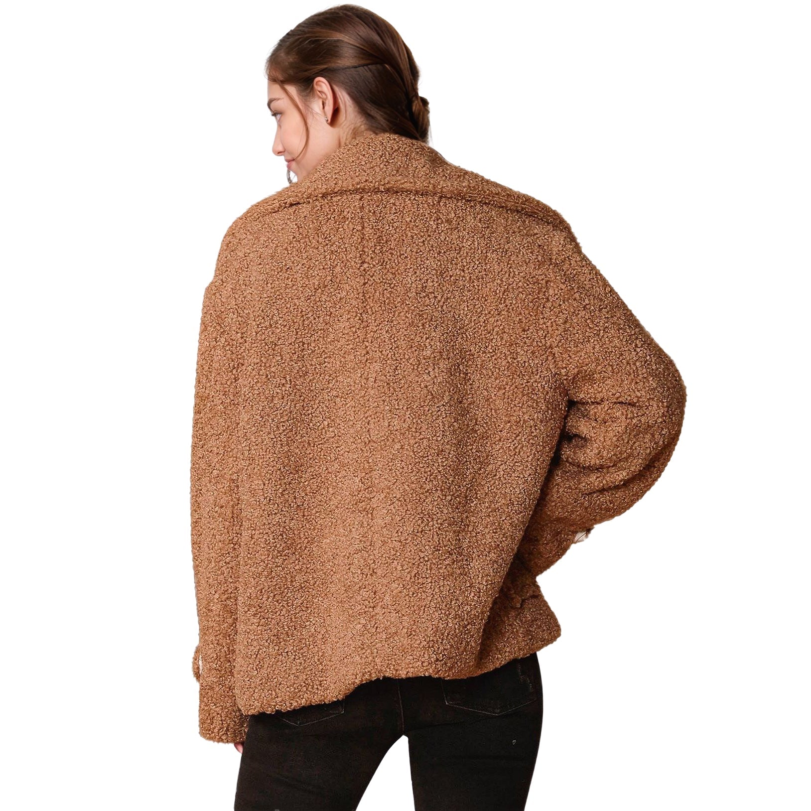 Women's Shearling Coat in Brown