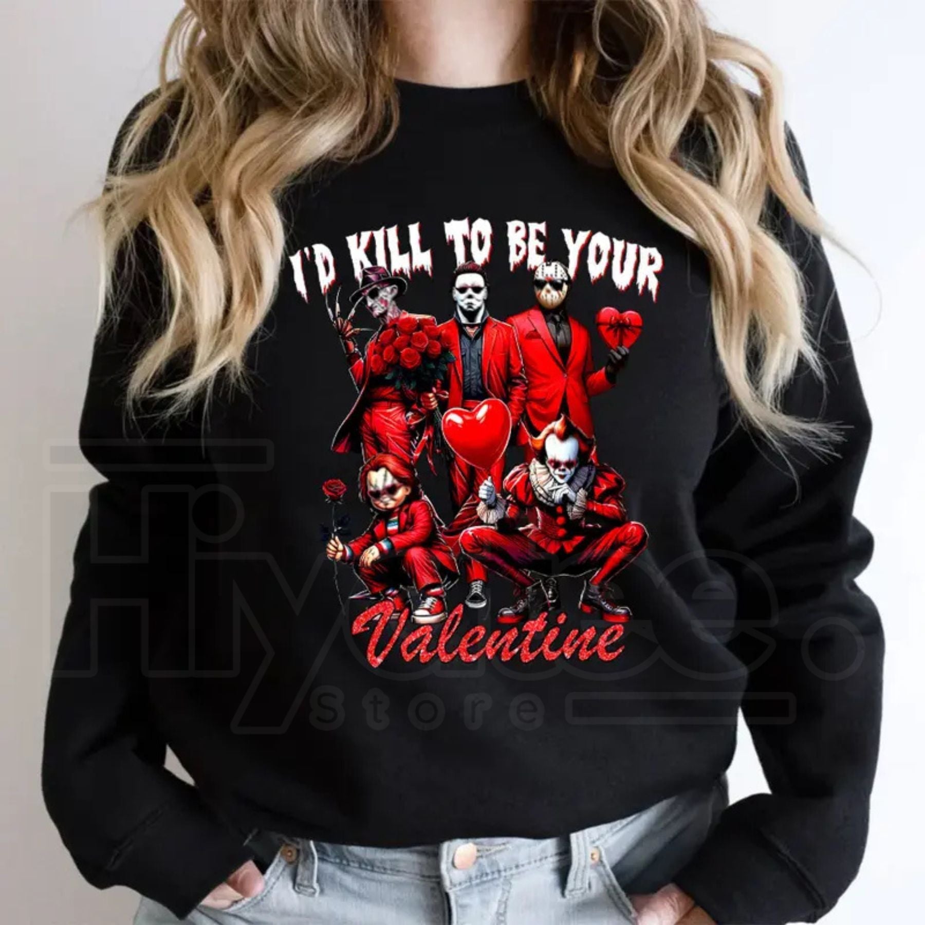 Galentine's Gang Sweatshirt: Retro Valentine’s Day Movies Graphic Tee