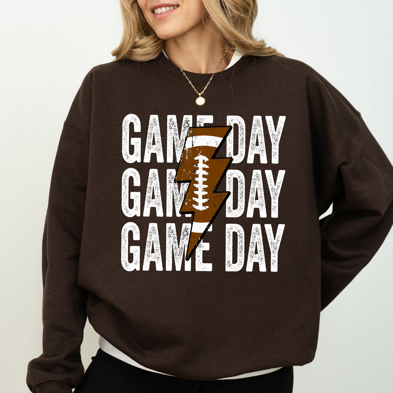 Game Day Lightning Bolt Football Sports Big Game Touchdown Tailgate Party Sweatshirt