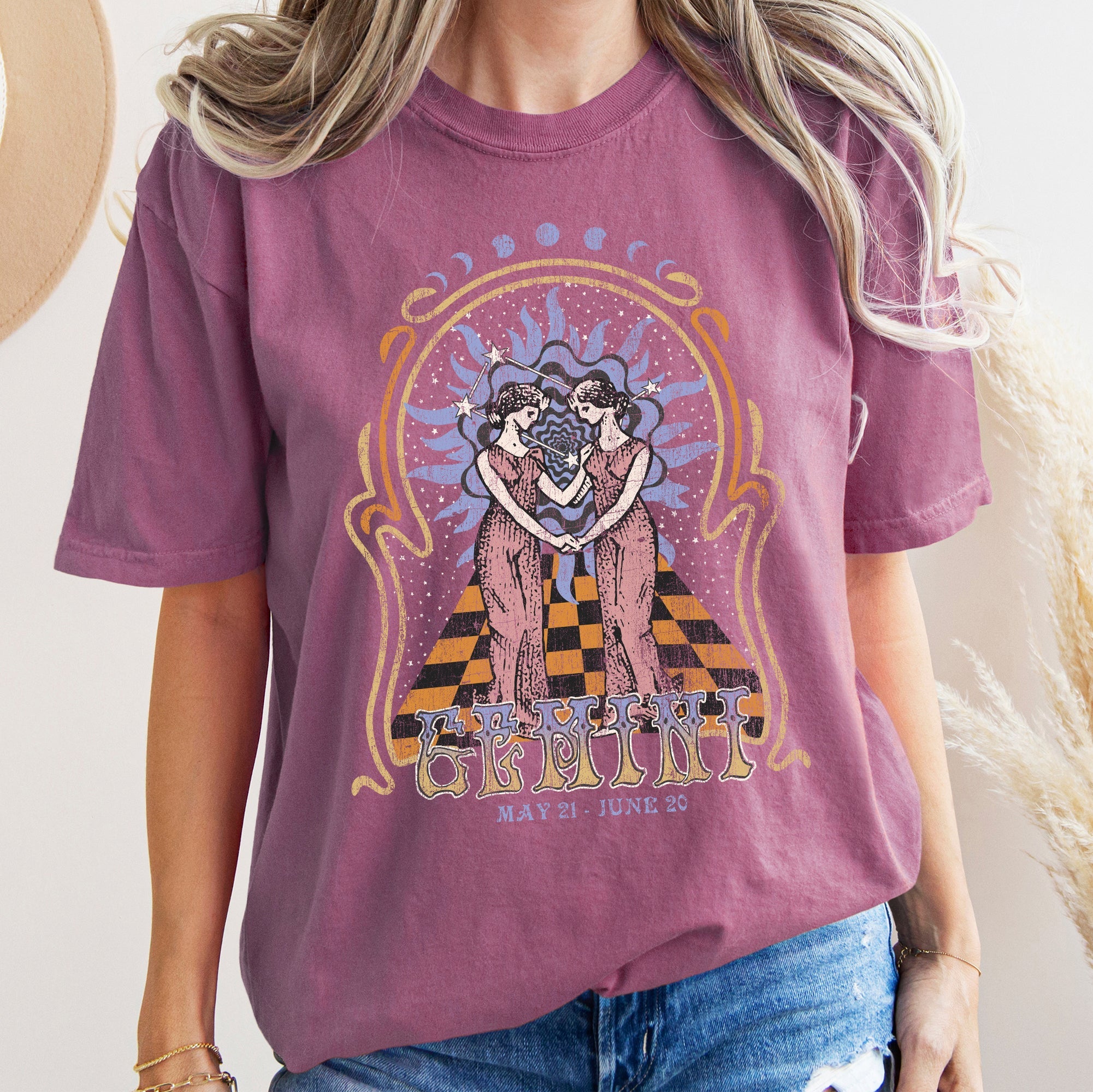 Gemini Zodiac Horoscope Astrology Cosmic Constellations Celestial Edition Comfort Colors Tee