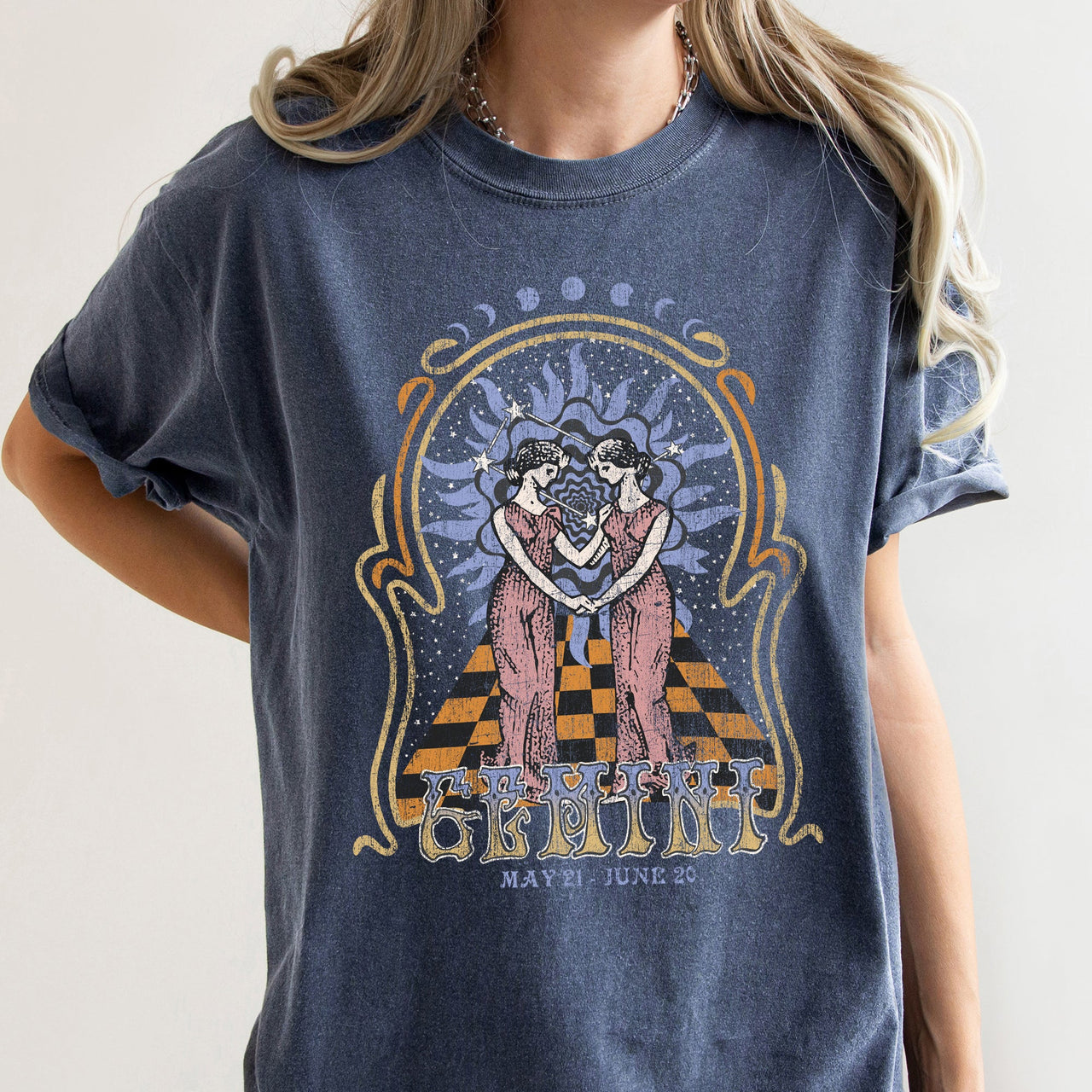 Gemini Zodiac Horoscope Astrology Cosmic Constellations Celestial Edition Comfort Colors Tee