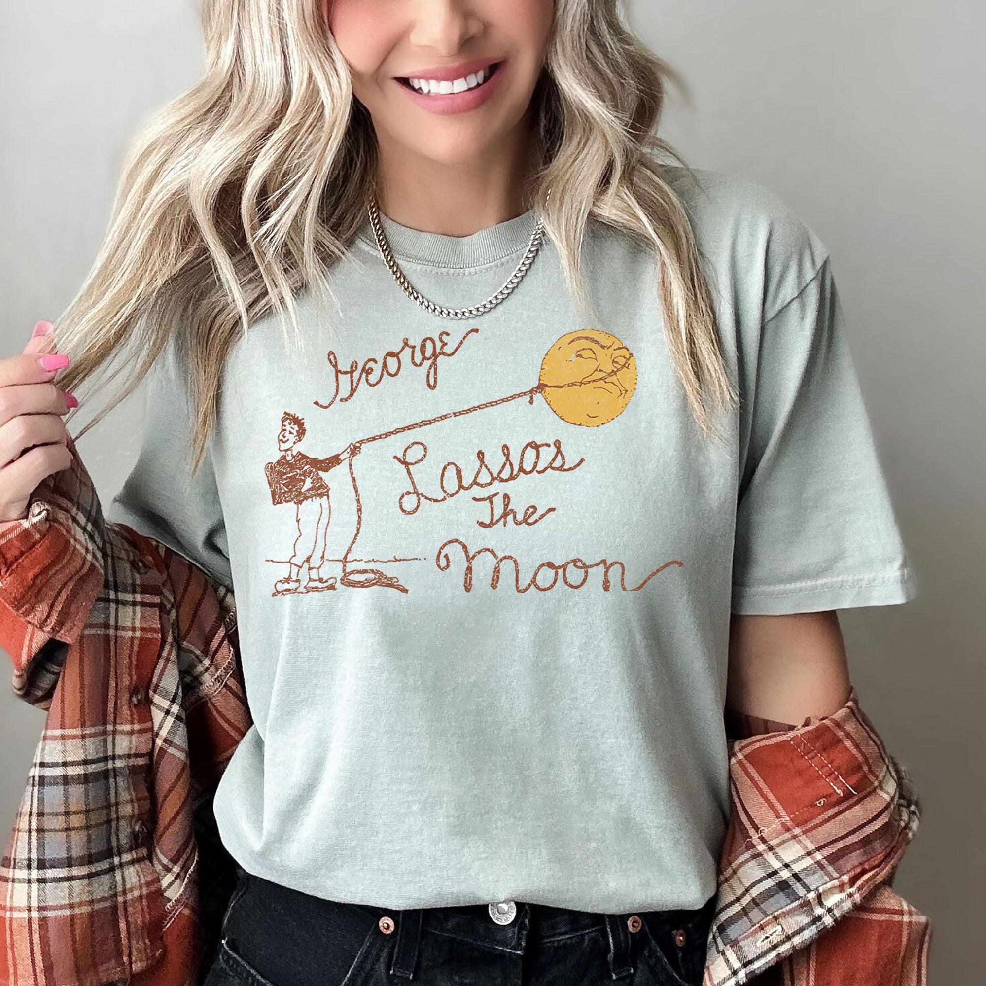George Lassos The Moon Wonderful Life Christmas Movie Quote Holiday Comfort Colors Tee