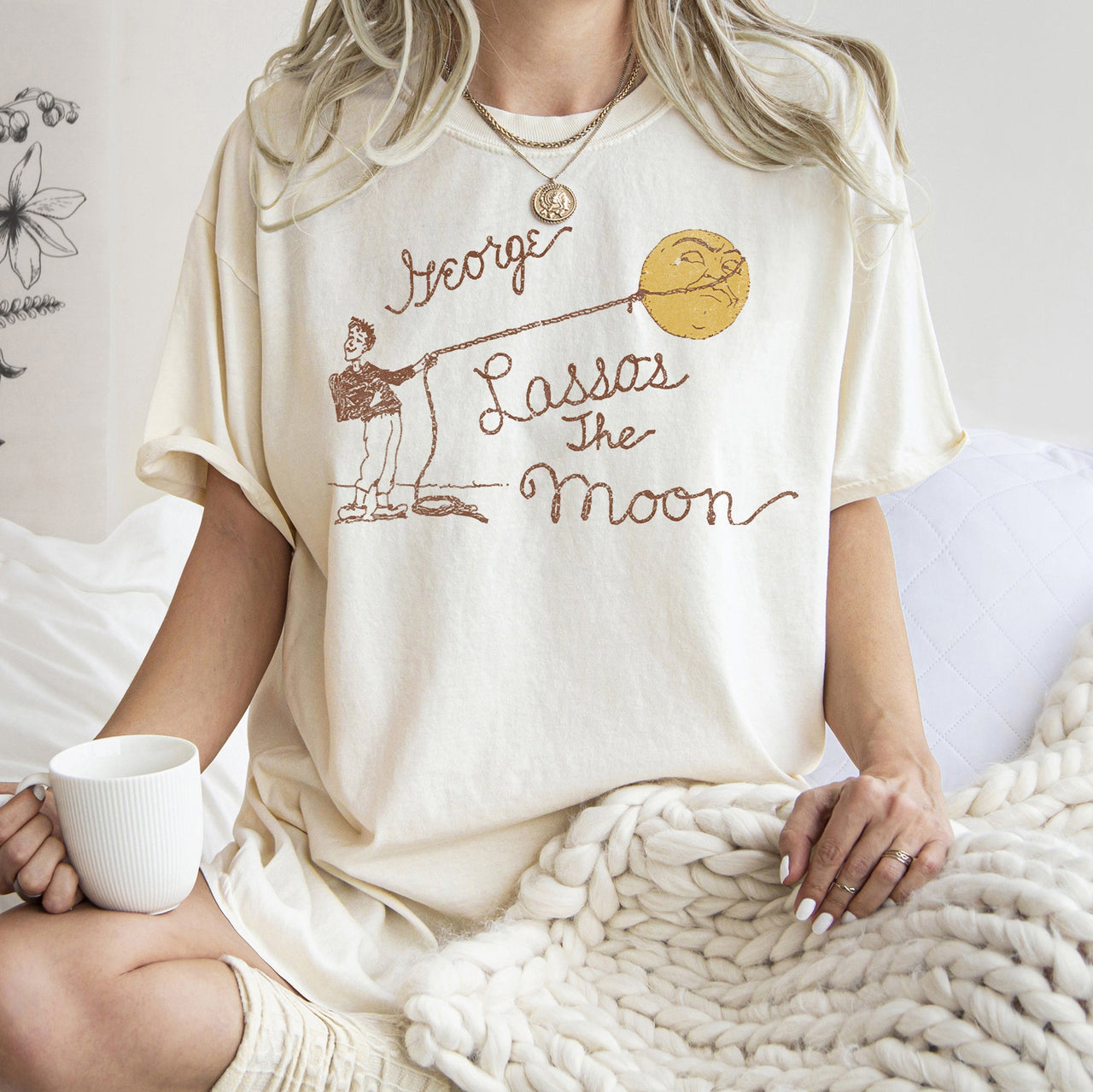 George Lassos The Moon Wonderful Life Christmas Movie Quote Holiday Comfort Colors Tee