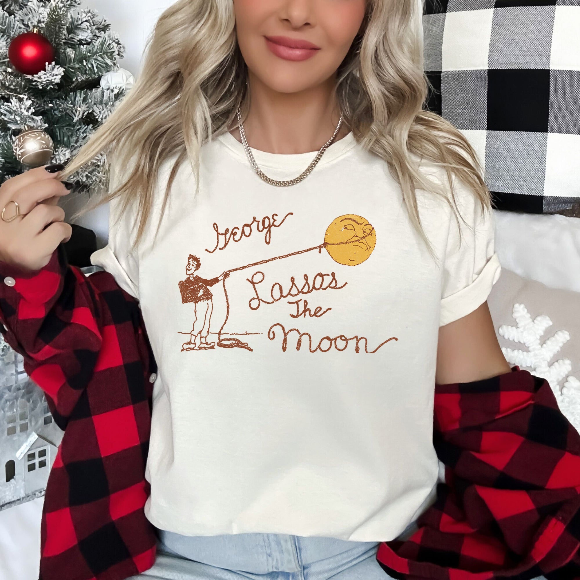 George Lassos The Moon Wonderful Life Christmas Movie Official Limited Graphic Tee