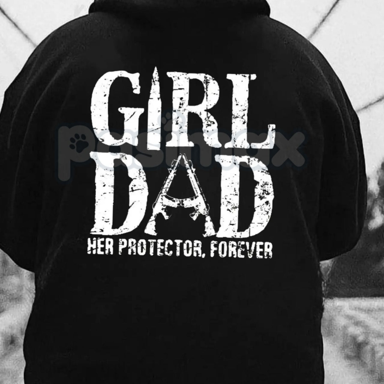 Girl Dad - Her Protector, Forever Hoodie – Fatherhood Statement Pullover, Unique Dad Gift & Family Apparel, Unisex