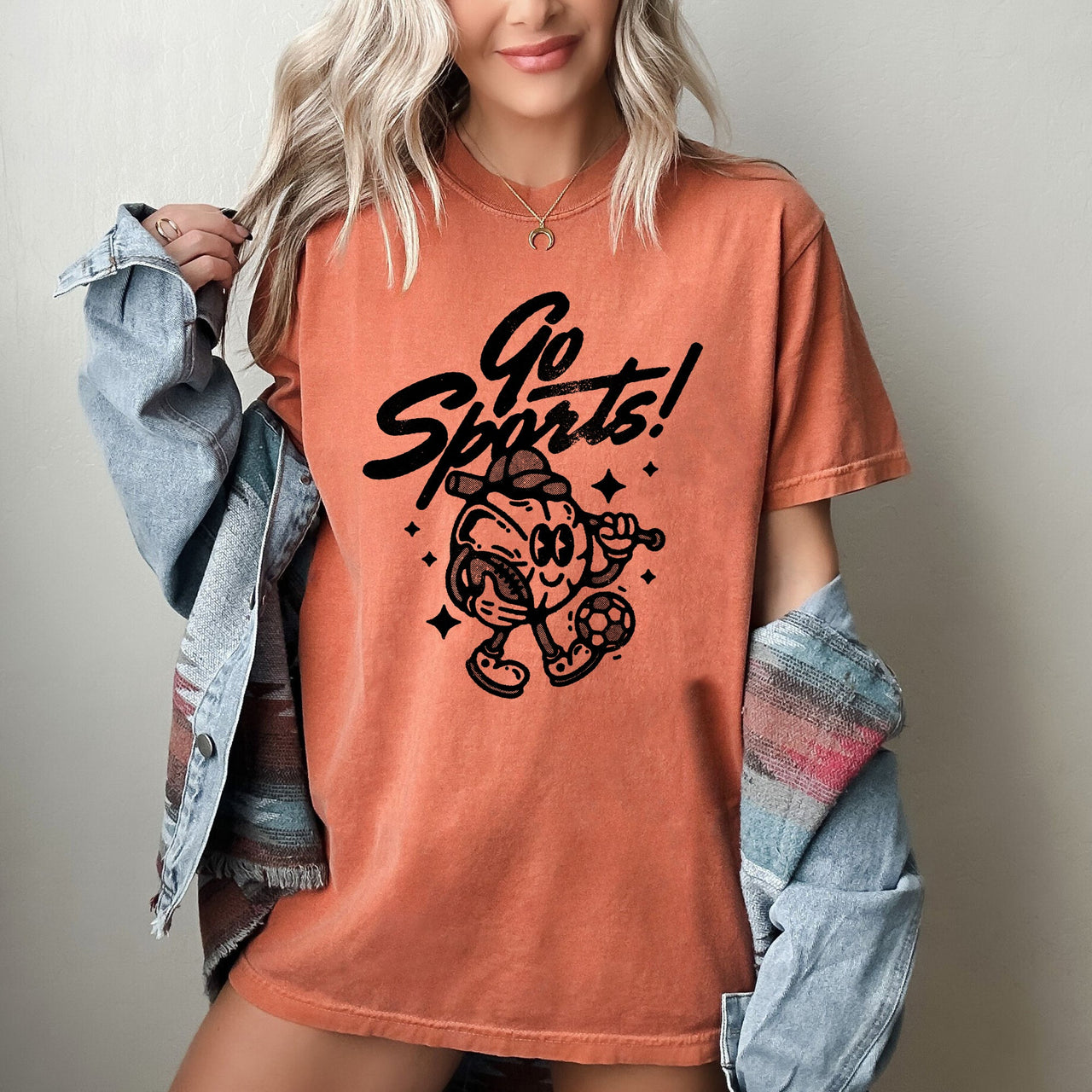 Go Sports Tailgate Party All Sports Theme Graphic Celebration Comfort Colors Tee