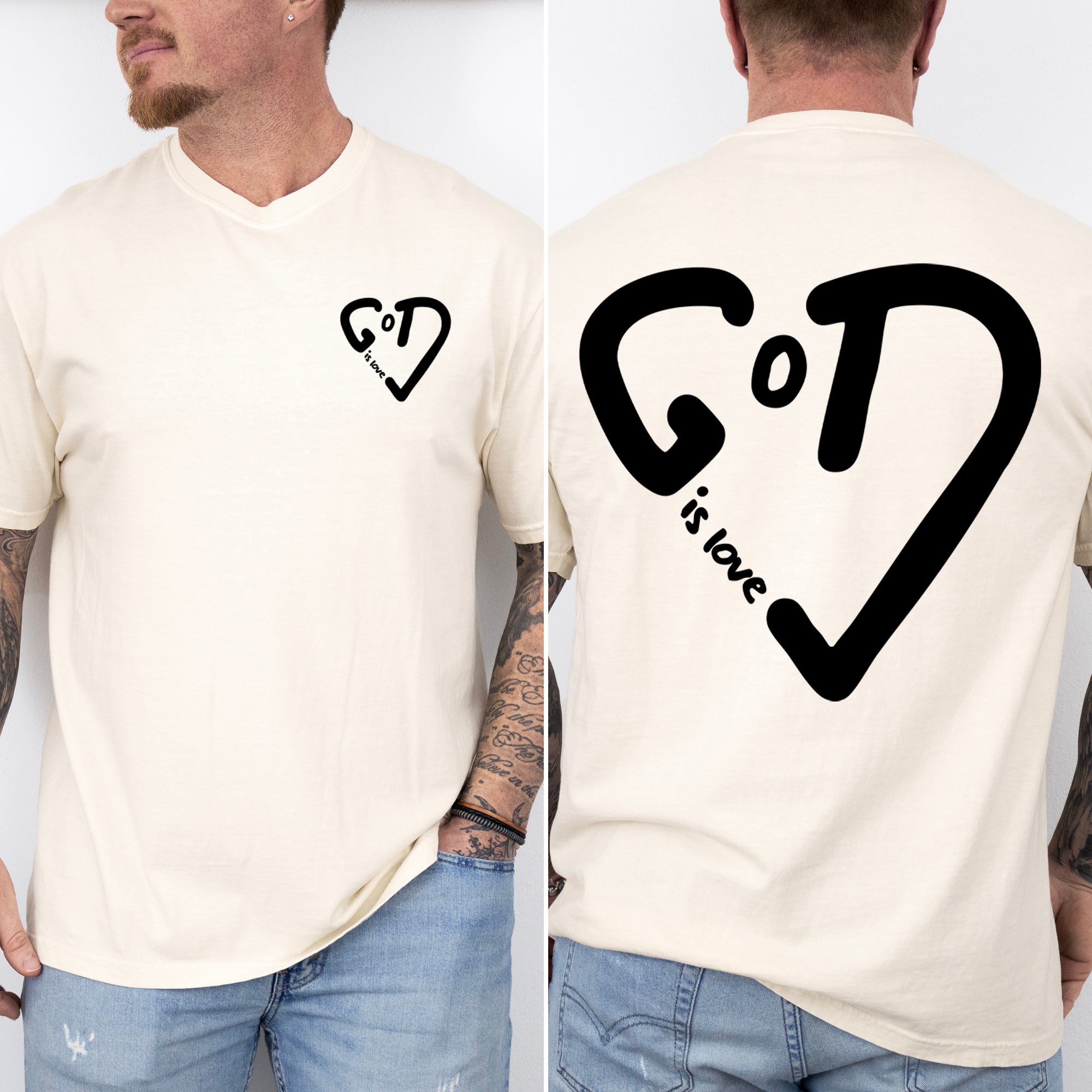 God Is Love Bible Christ Gospel Faith Christian Inspirational Scripture Verse For Believers Comfort Colors Tee