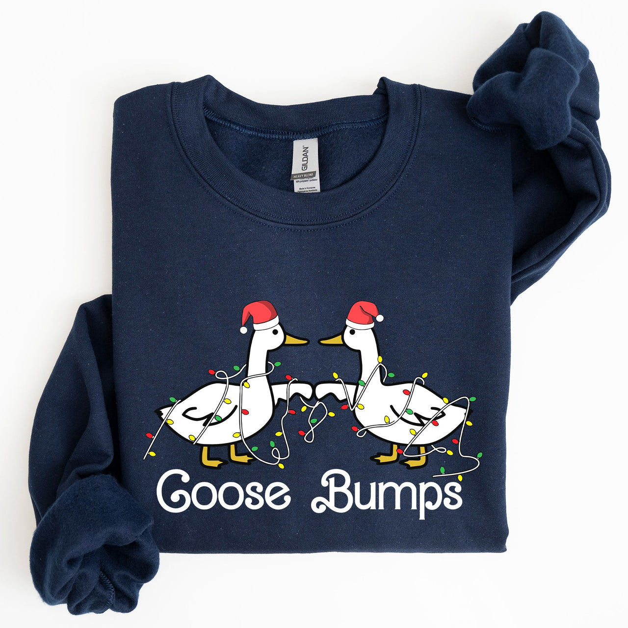 Goose Fist Bumps Christmas Santa Xmas Festive Seasonal Holiday Cheer Cozy Sweatshirt