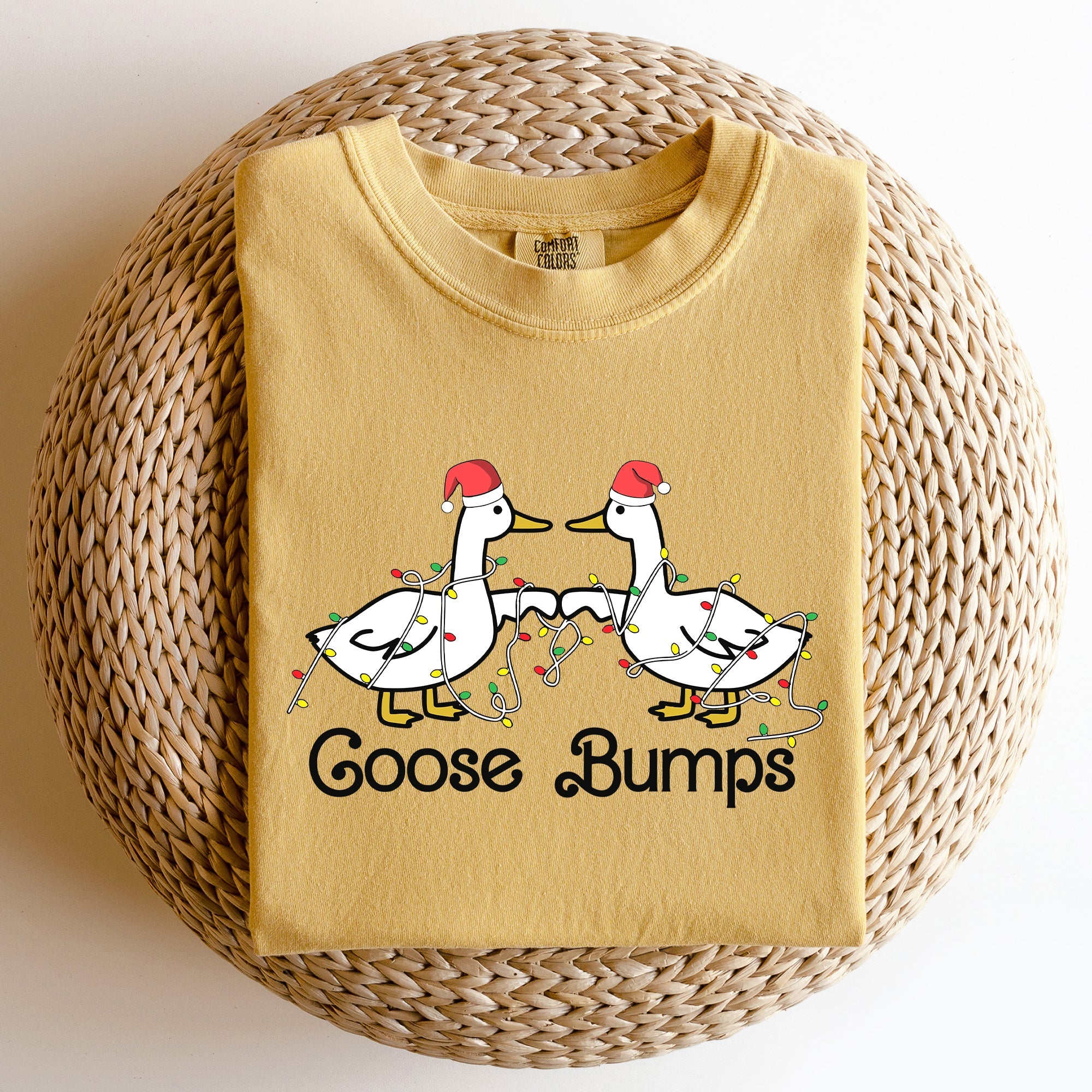 Goose Fist Bumps Christmas Santa Xmas Festive Holiday Cheer Limited Edition Comfort Colors Tee