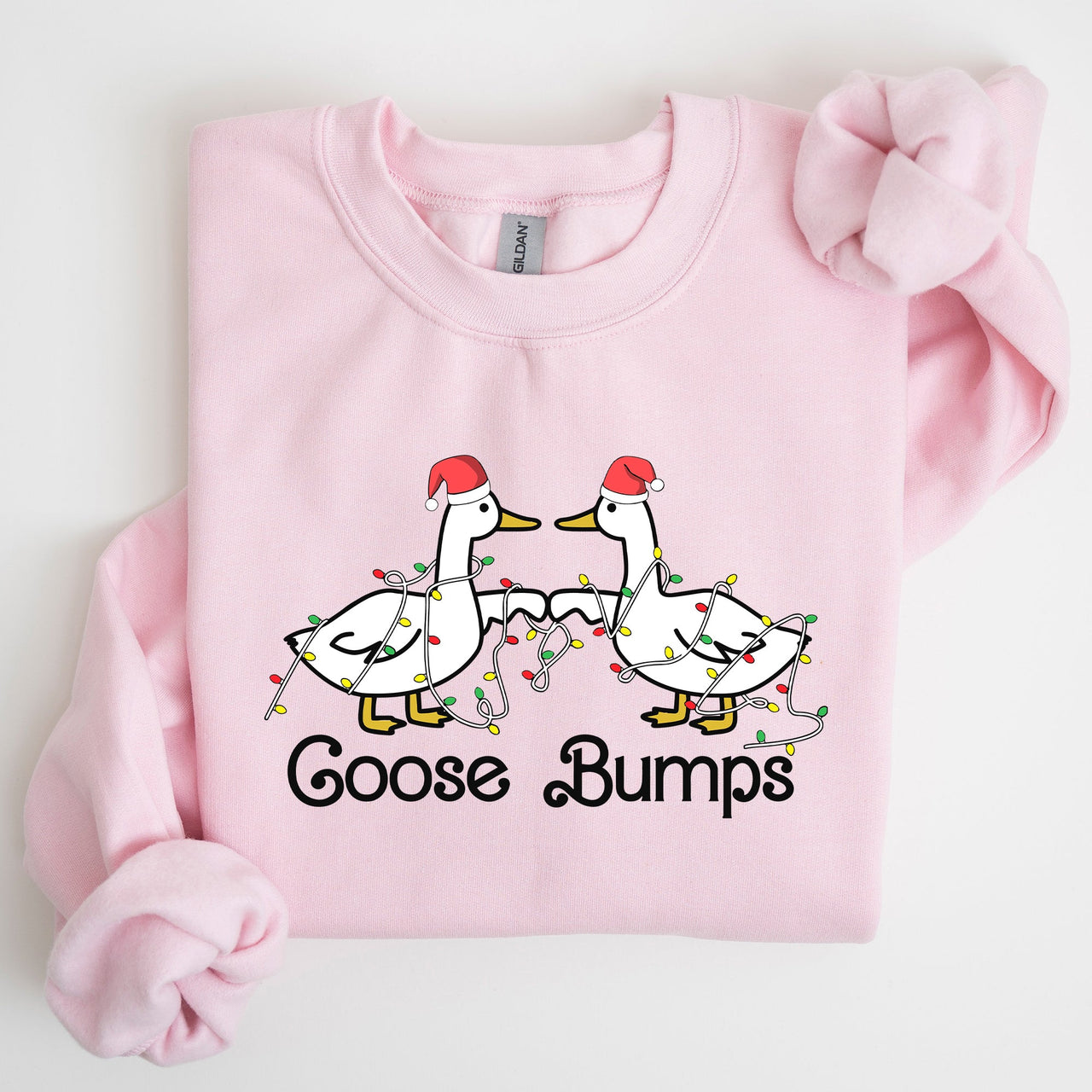 Goose Fist Bumps Christmas Santa Xmas Festive Seasonal Holiday Cheer Cozy Sweatshirt