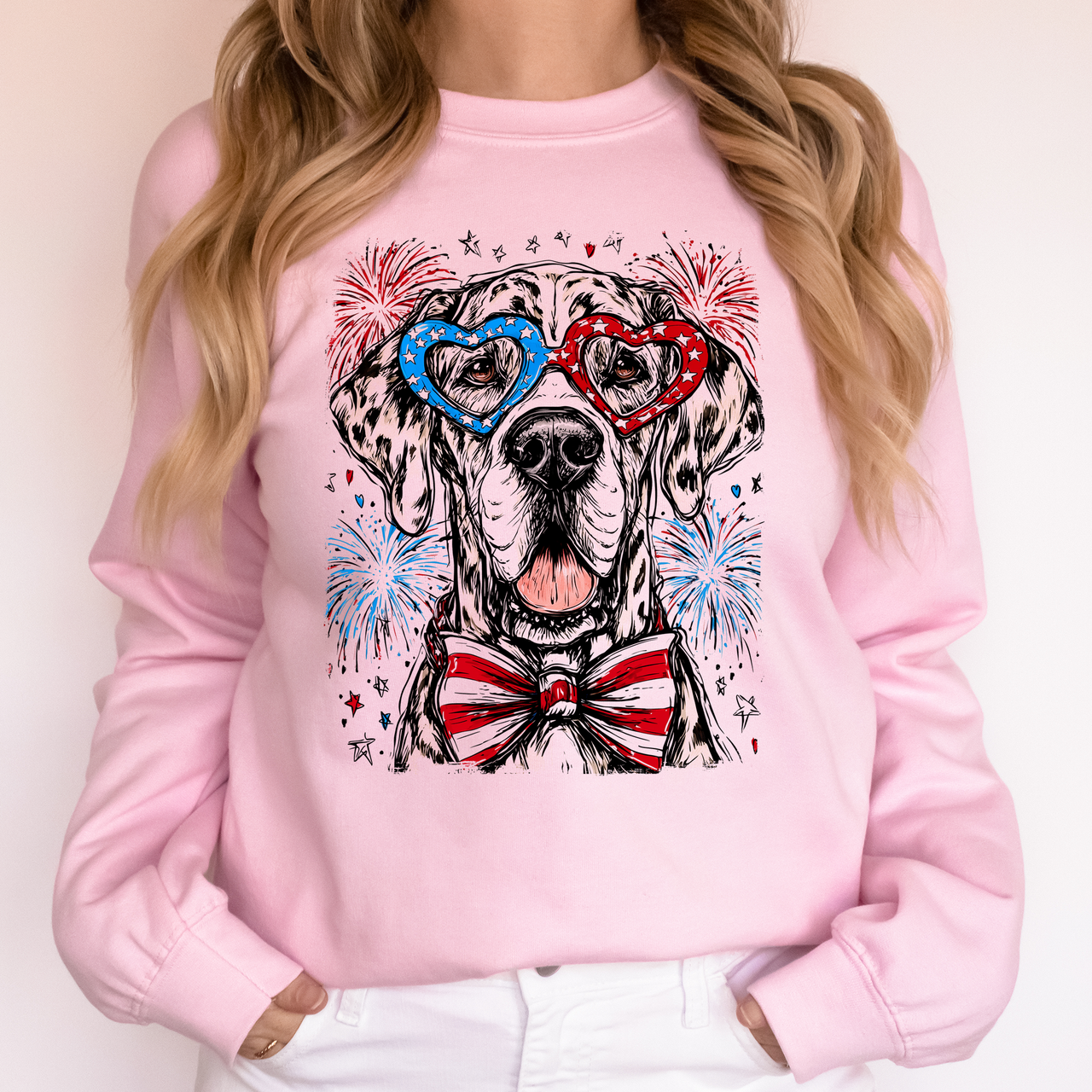 Great Dane Patriotic Dog 4th Of July USA Pride For Pet Lover Premium Cozy Sweatshirt