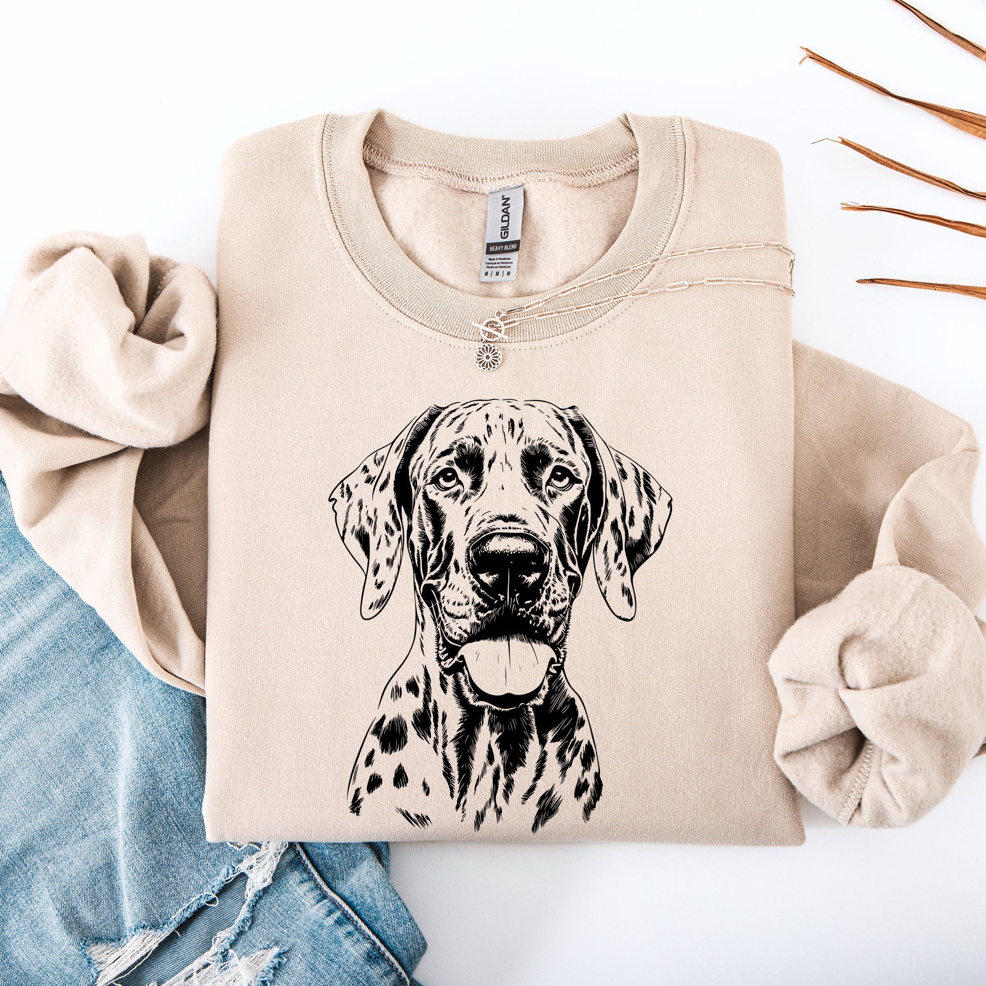 Great Dane Dog Lover Premium Cotton Blend Cozy Graphic For Pet Lovers Everyday Sweatshirt