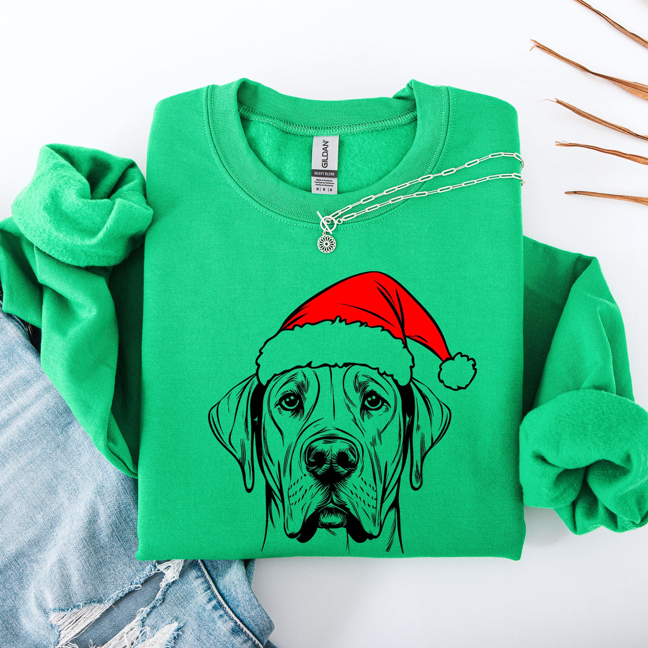 Great Dane Santa Claus Christmas Dog Lover Holiday Edition Cozy Premium Festive Sweatshirt